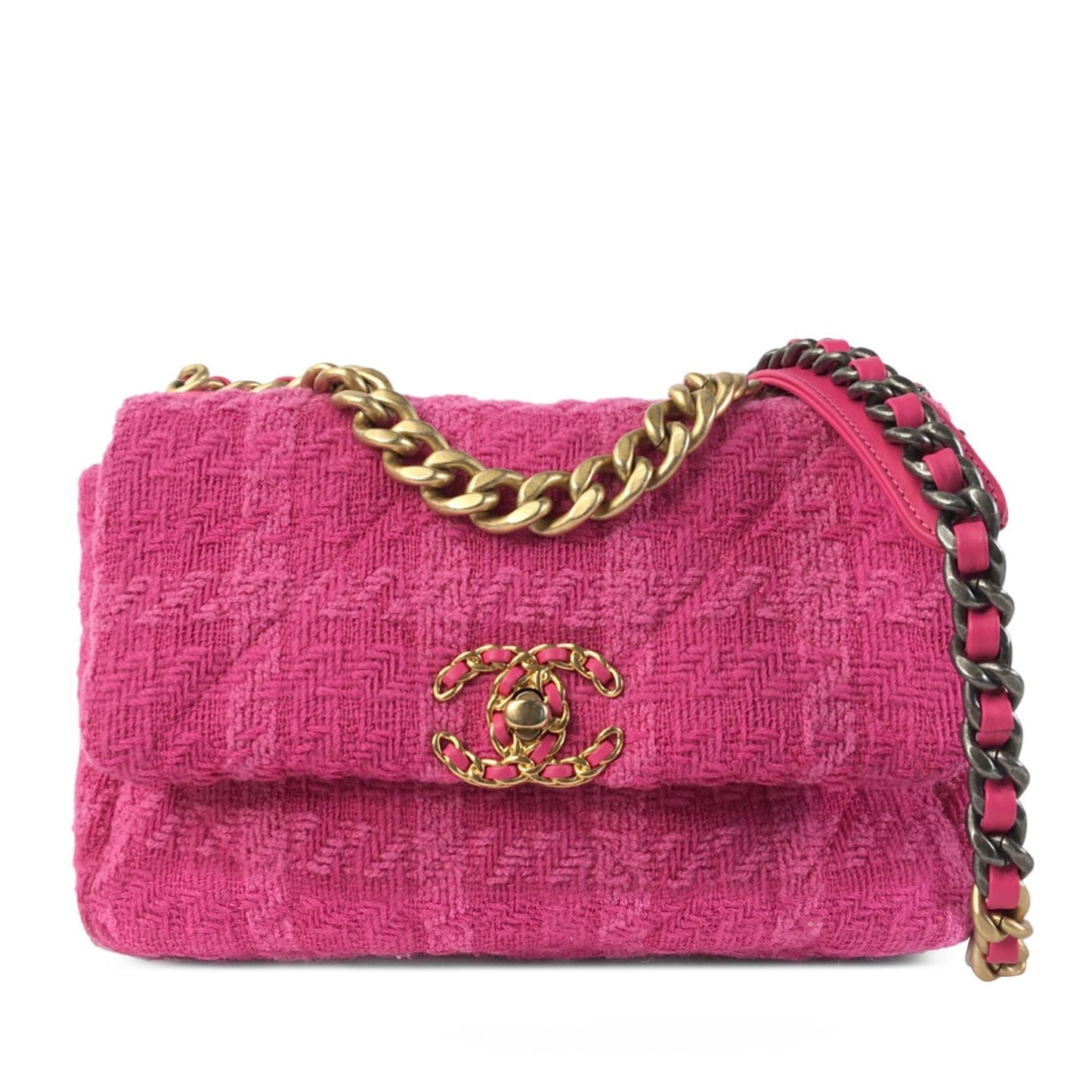 Chanel Medium Tweed 19 Flap (SHG-njtjMw) Shoulder Bag