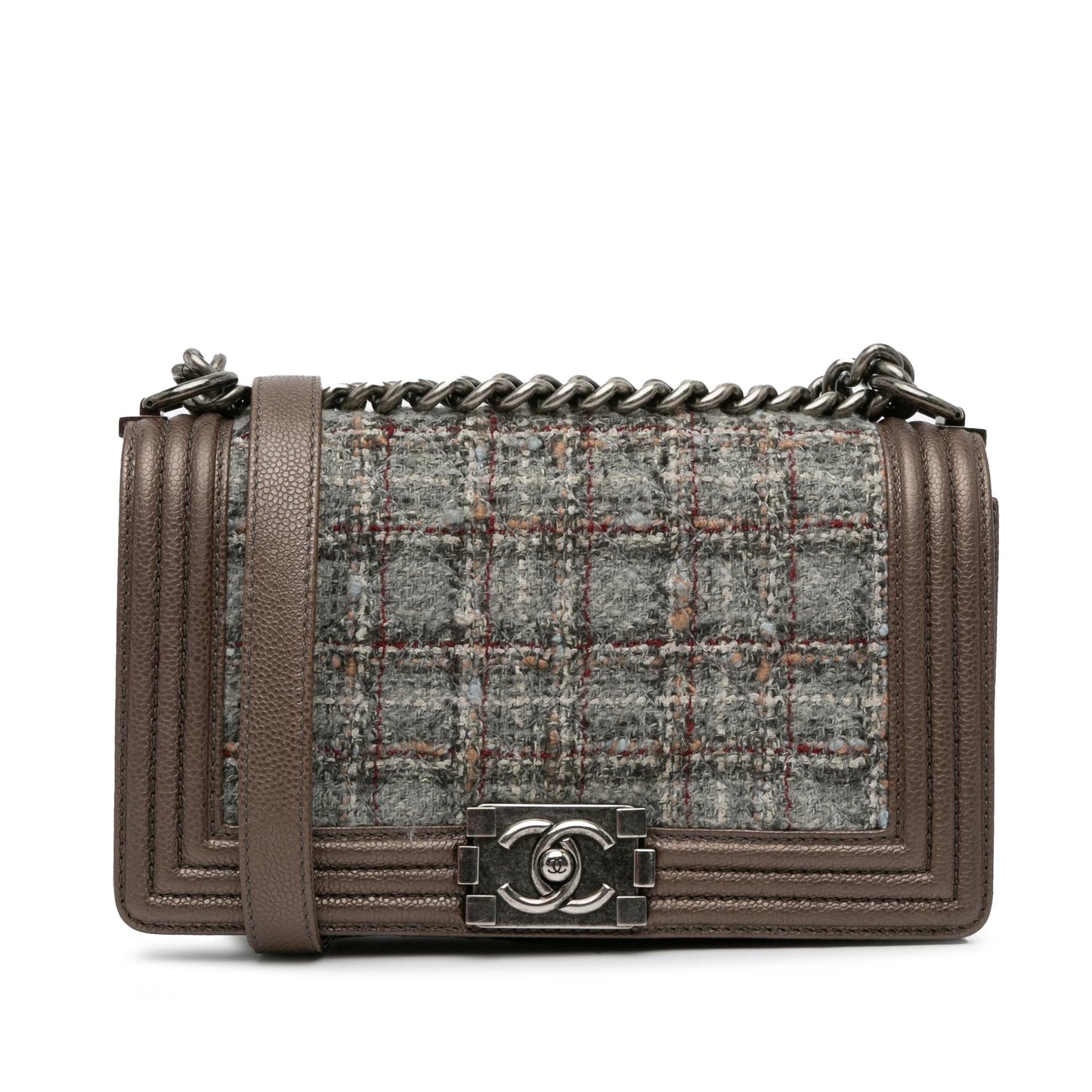 Chanel Medium Tweed Boy Flap (SHG-zJI6Qb) Shoulder Bag
