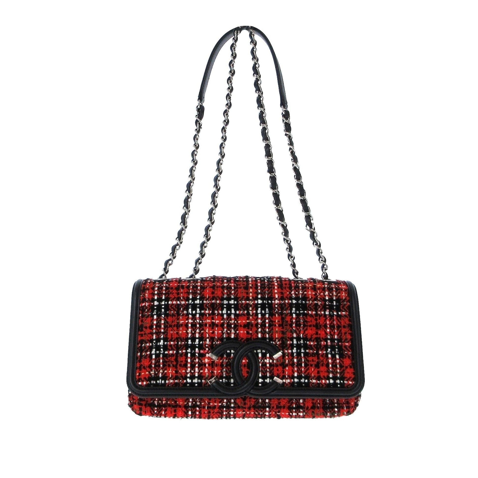 Chanel Medium Tweed CC Filigree Flap (SHG-1z9KZx) Shoulder Bag