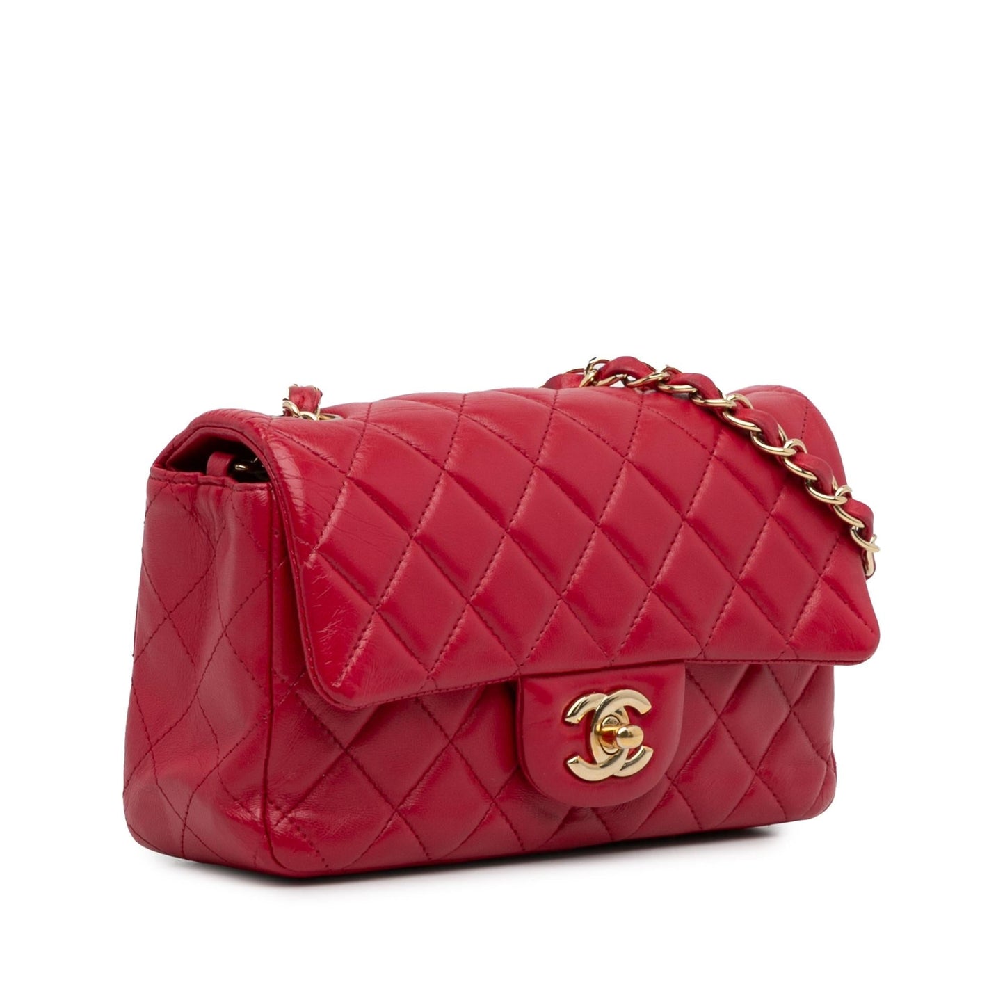 Chanel Mini Classic Lambskin Rectangular Single Flap (SHG-6kkXVi) Crossbody