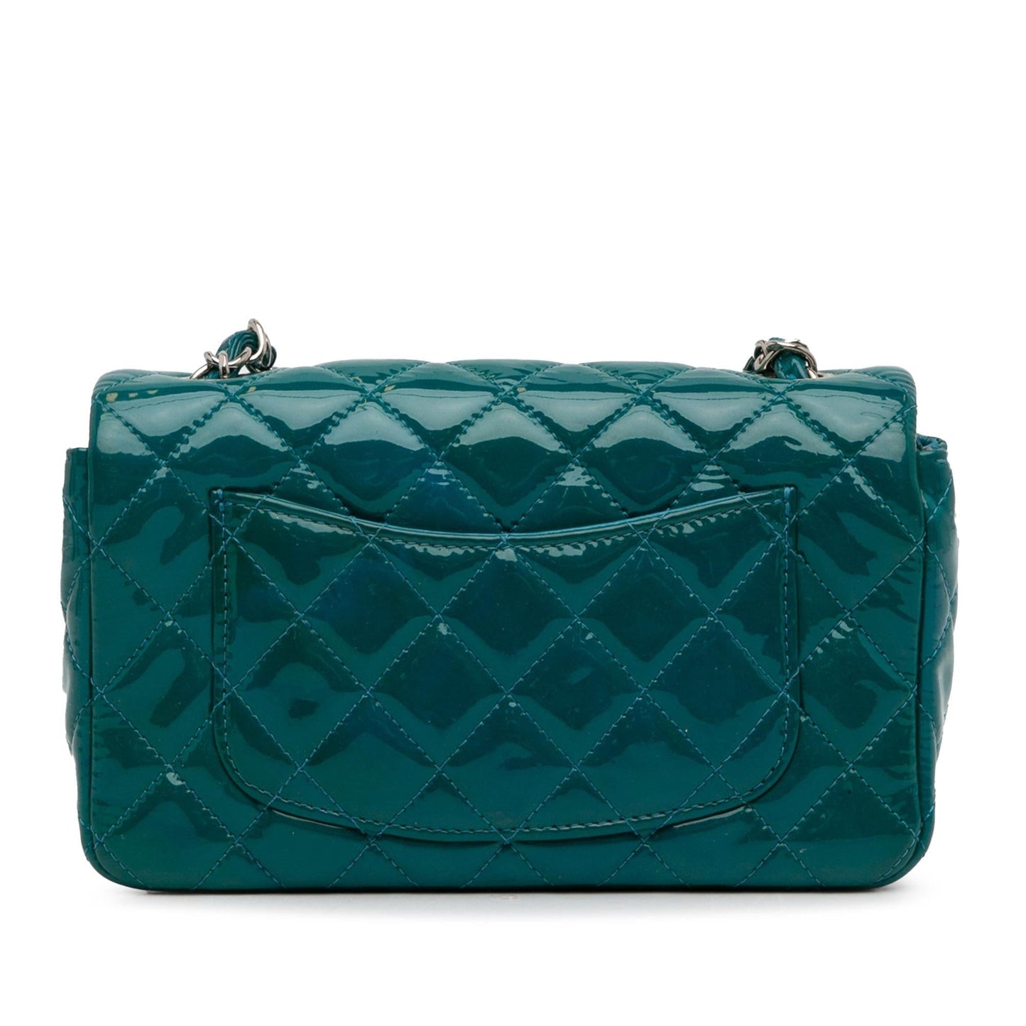 Chanel Mini Classic Patent Rectangular Single Flap (SHG-9x8gL6) Crossbody