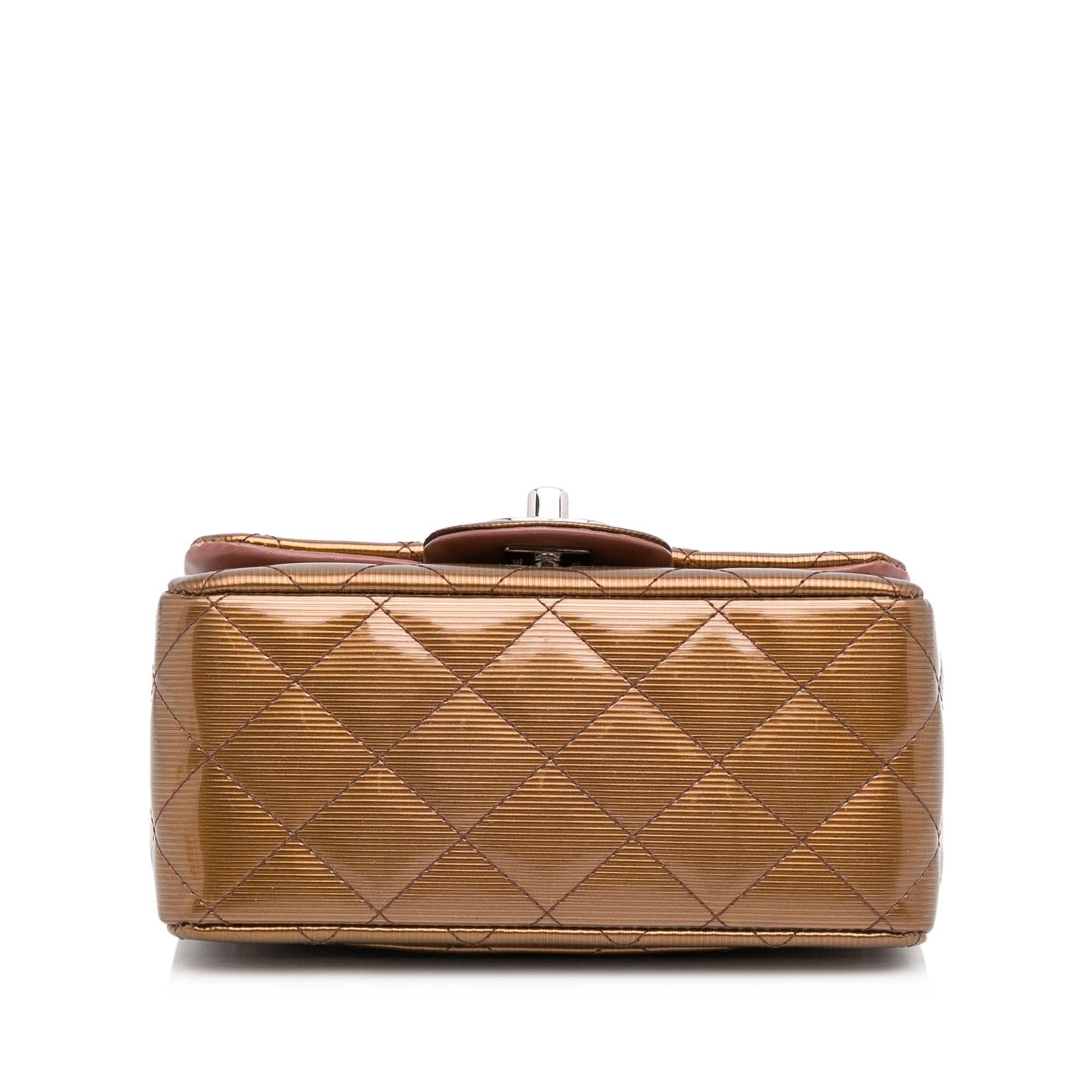 Chanel Mini Classic Square Patent Single Flap (SHG-nmtI7p) Shoulder Bag