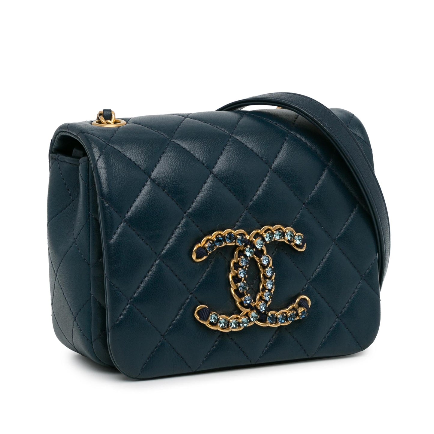 Chanel Mini Lambskin CC Crystal Full flap (SHG-tjFZO9) Crossbody