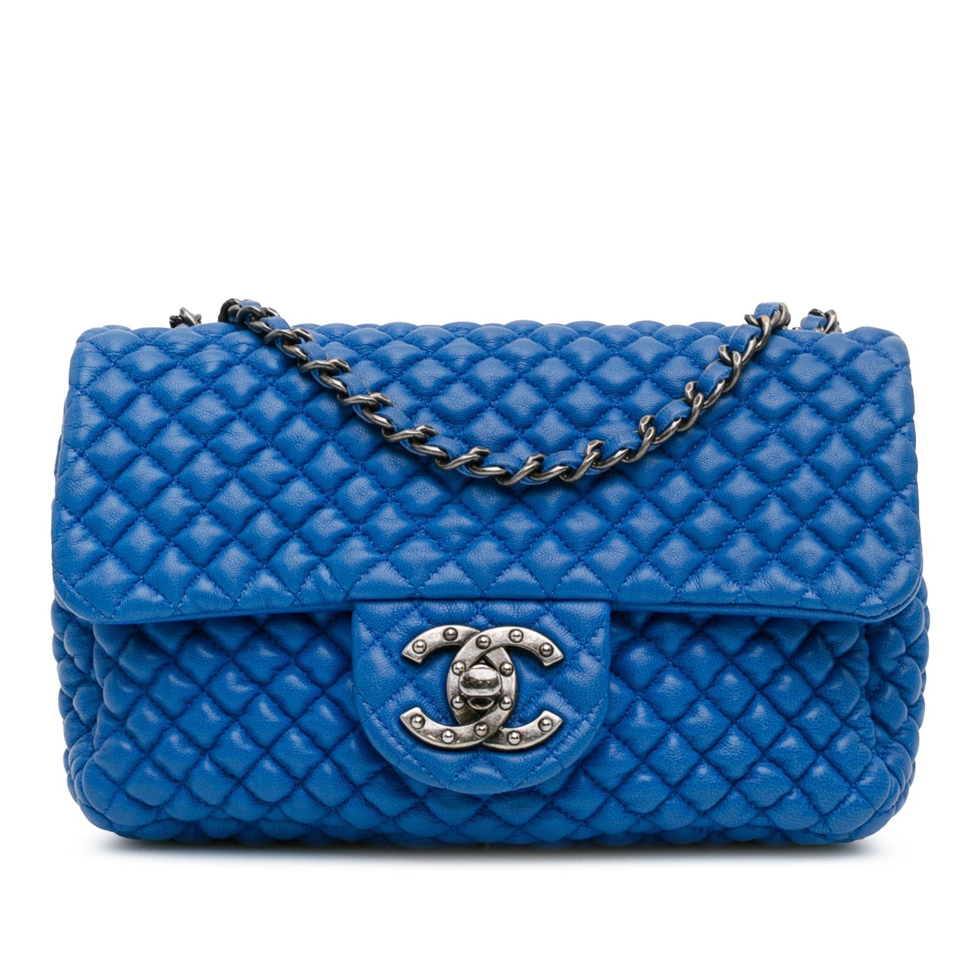 Chanel Mini Microquilted Lambskin Studded CC Flap (SHG-79zs0k) Crossbody