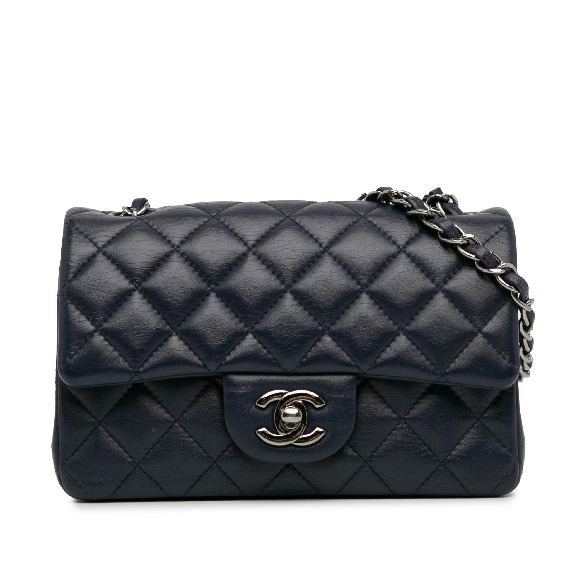 Chanel Mini Rectangular Classic Lambskin Single Flap (SHG-VhXRd6) Crossbody