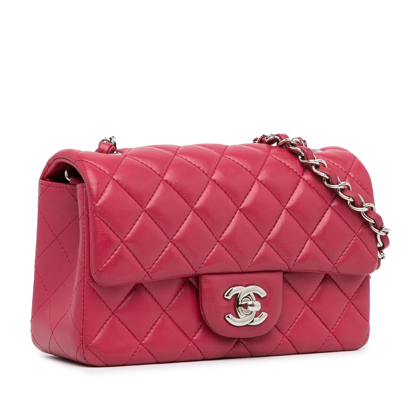 Chanel Mini Rectangular Classic Lambskin Single Flap (SHG-f674v3) Crossbody