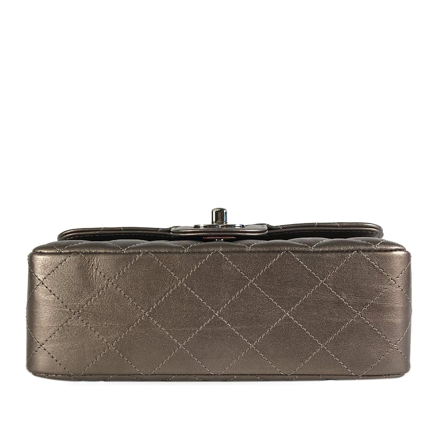 Chanel Mini Rectangular Classic Metallic Calfskin Single Flap (SHG-IFLFGn) Crossbody