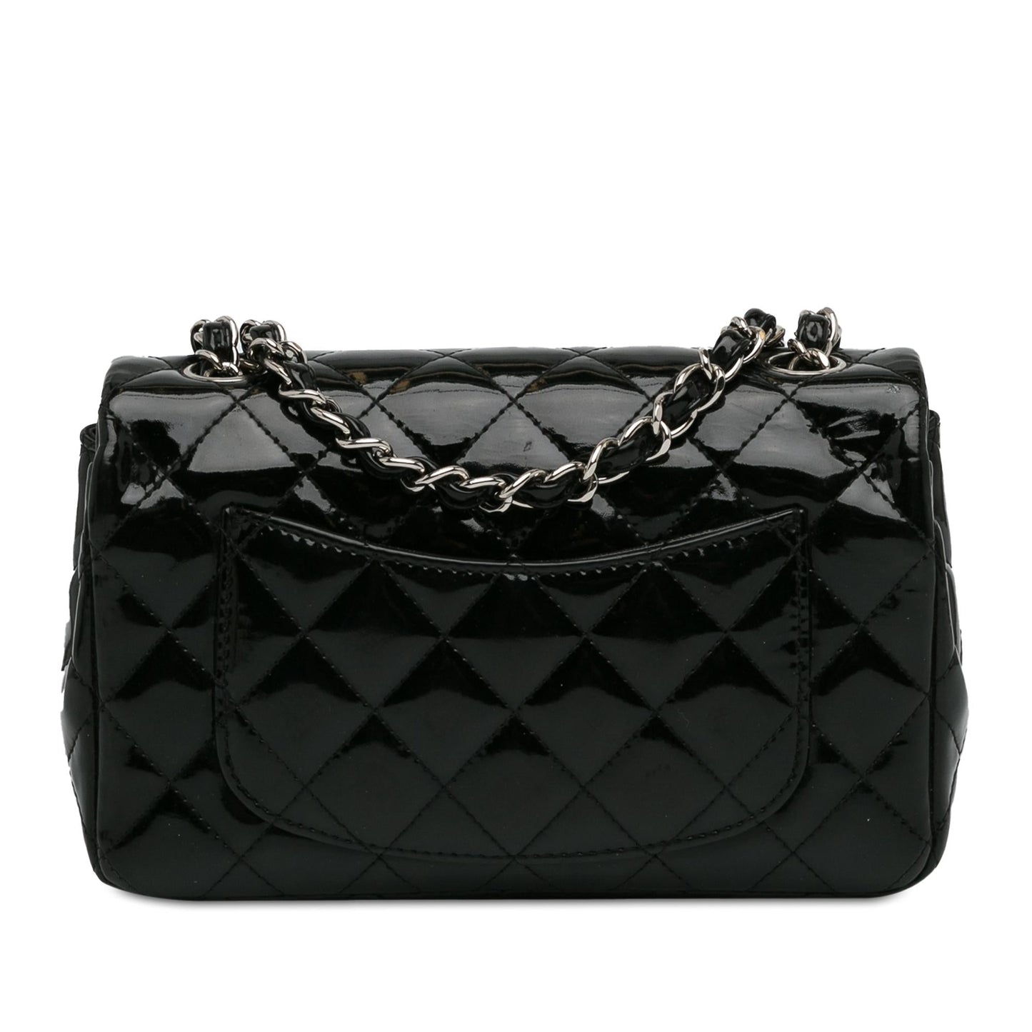Chanel Mini Rectangular Classic Patent Single Flap (SHG-fnfHQ4) Crossbody