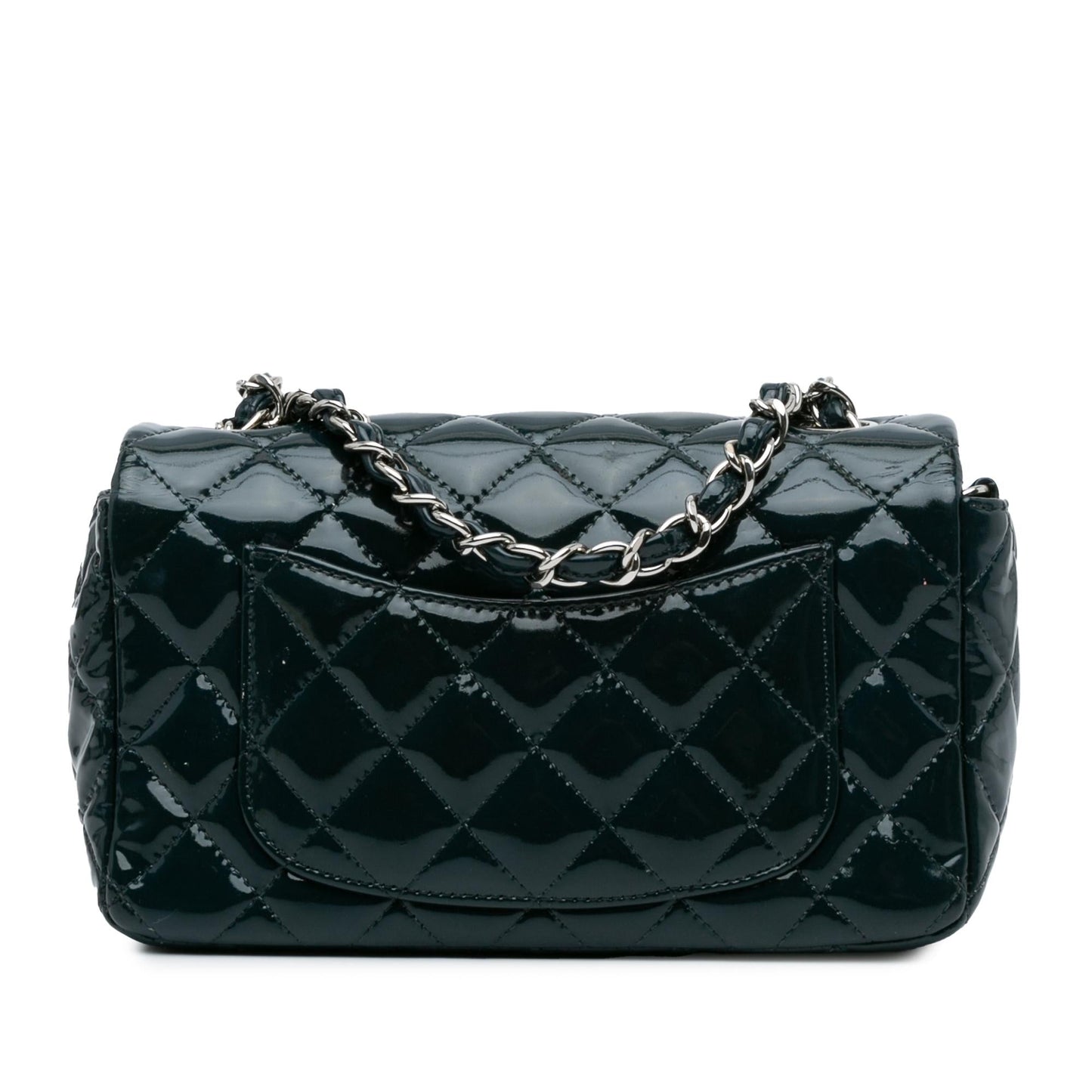 Chanel Mini Rectangular Classic Patent Single Flap (SHG-TPwrWV) Crossbody