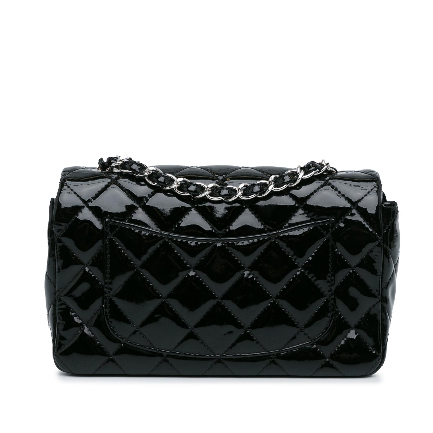 Chanel Mini Rectangular Classic Patent Single Flap (SHG-0ku6lp) Crossbody
