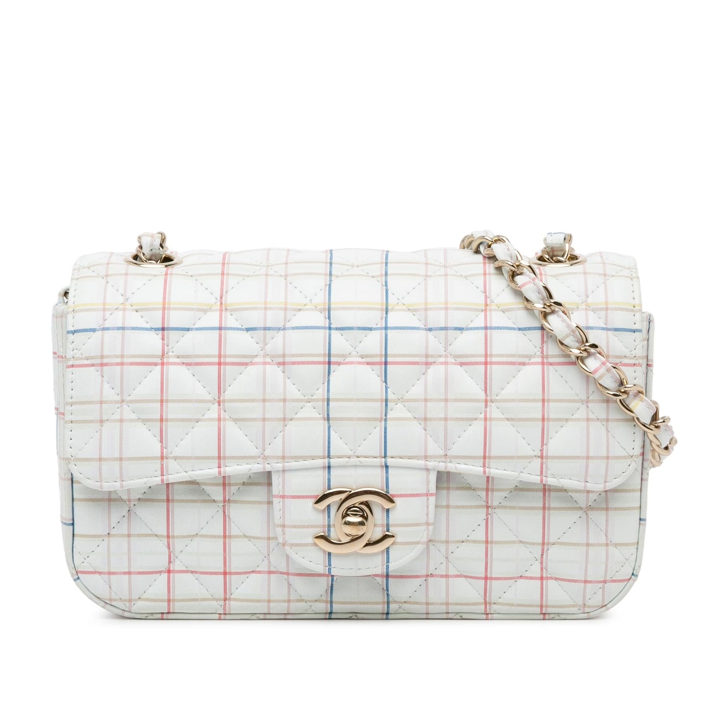 Chanel Mini Rectangular Classic Printed Calfskin Single Flap (SHG-7Swy1g) Crossbody