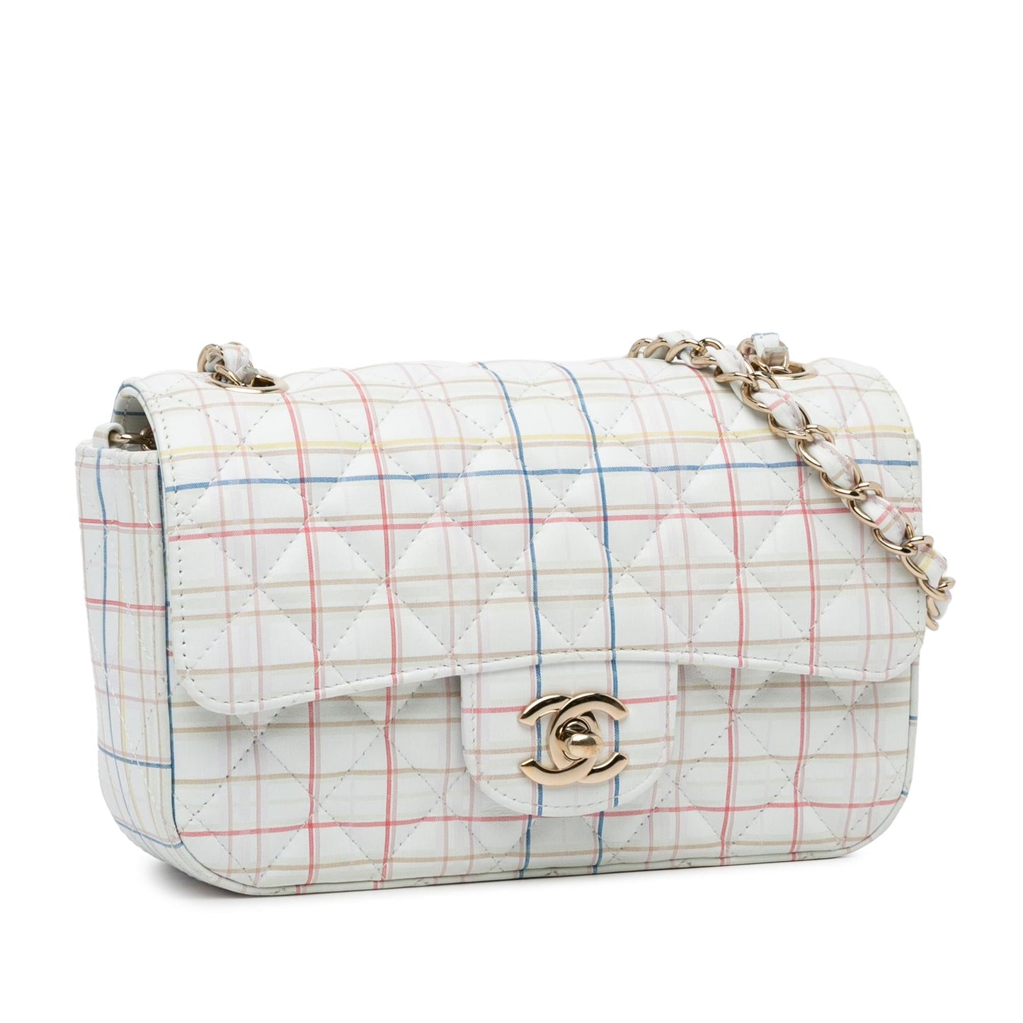 Chanel Mini Rectangular Classic Printed Calfskin Single Flap (SHG-7Swy1g) Crossbody