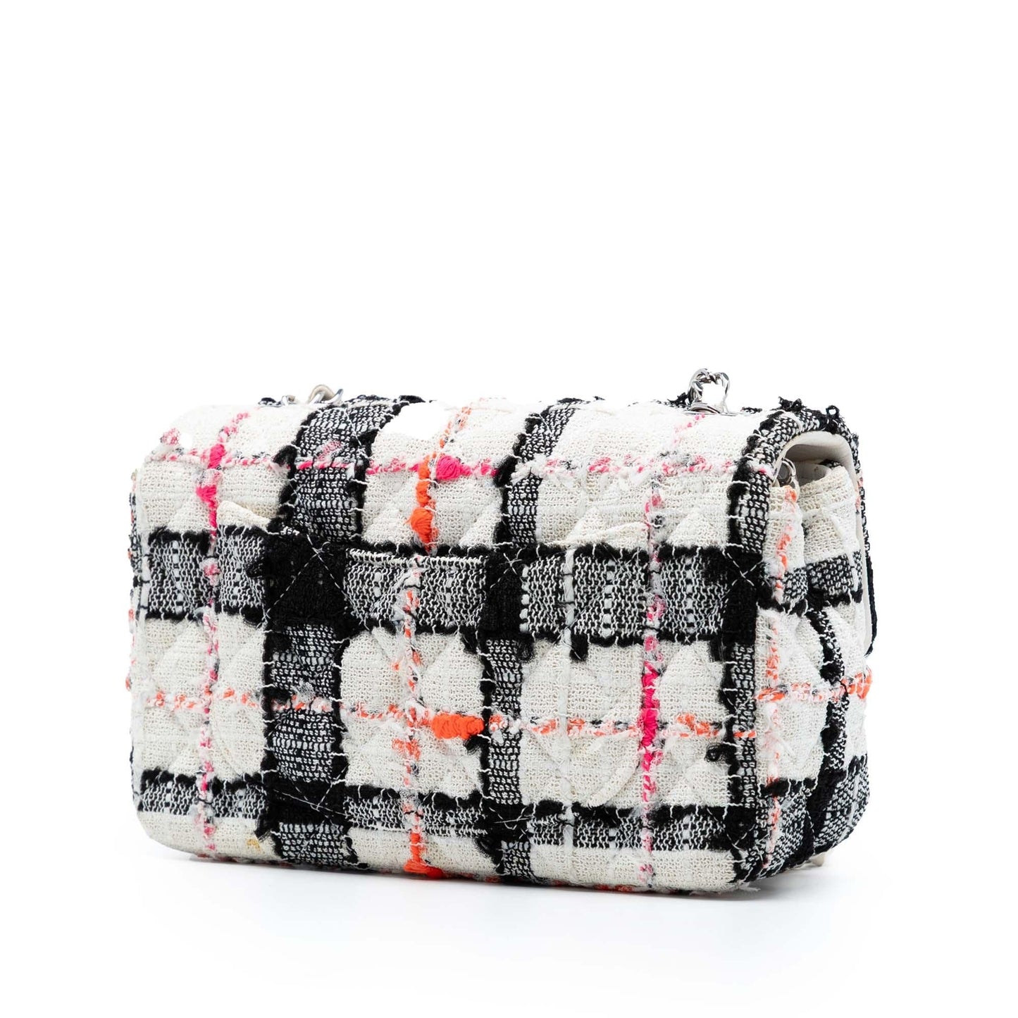 Chanel Mini Rectangular Classic Tweed Check Single Flap
