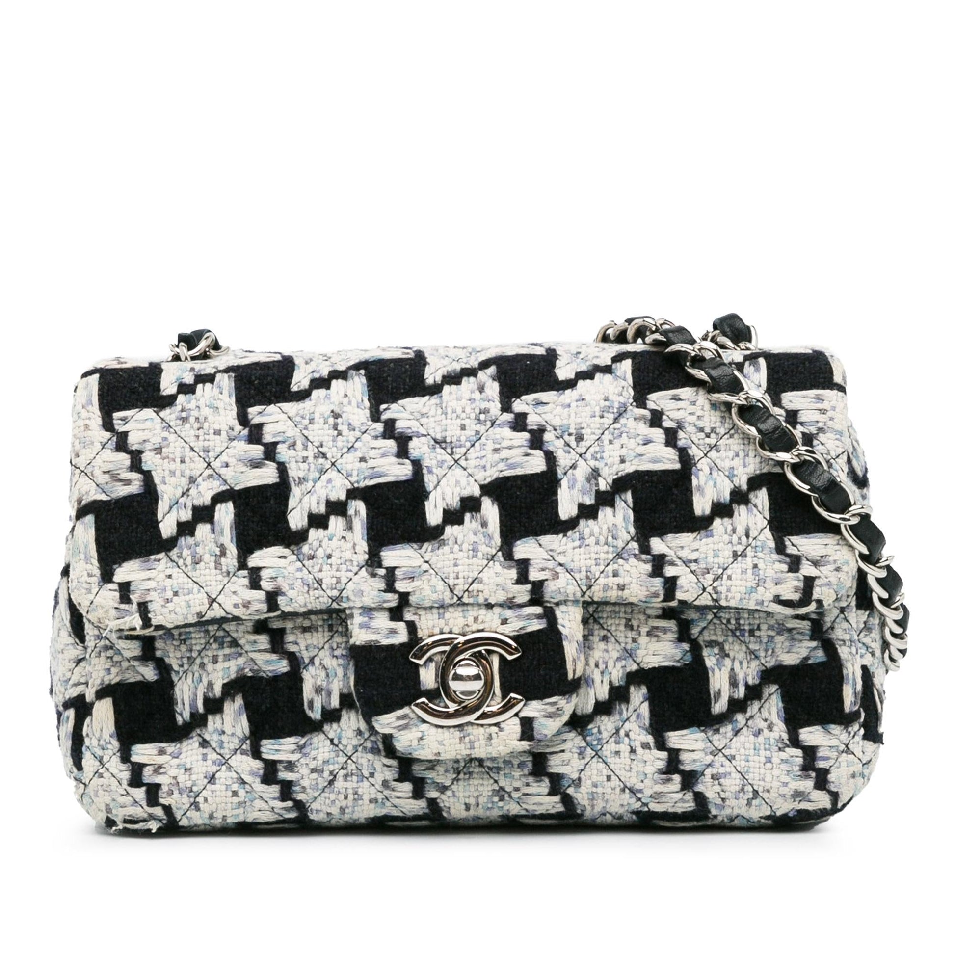 Chanel Mini Rectangular Classic Tweed Flap (SHG-lXzrIX) Crossbody