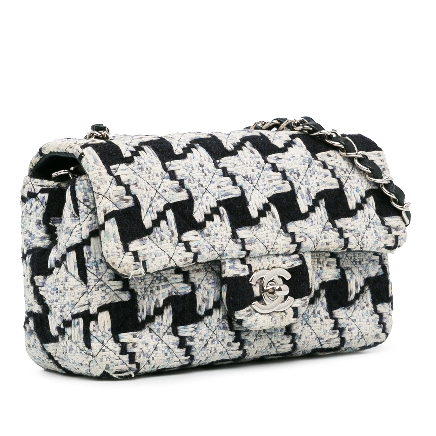 Chanel Mini Rectangular Classic Tweed Flap (SHG-lXzrIX) Crossbody