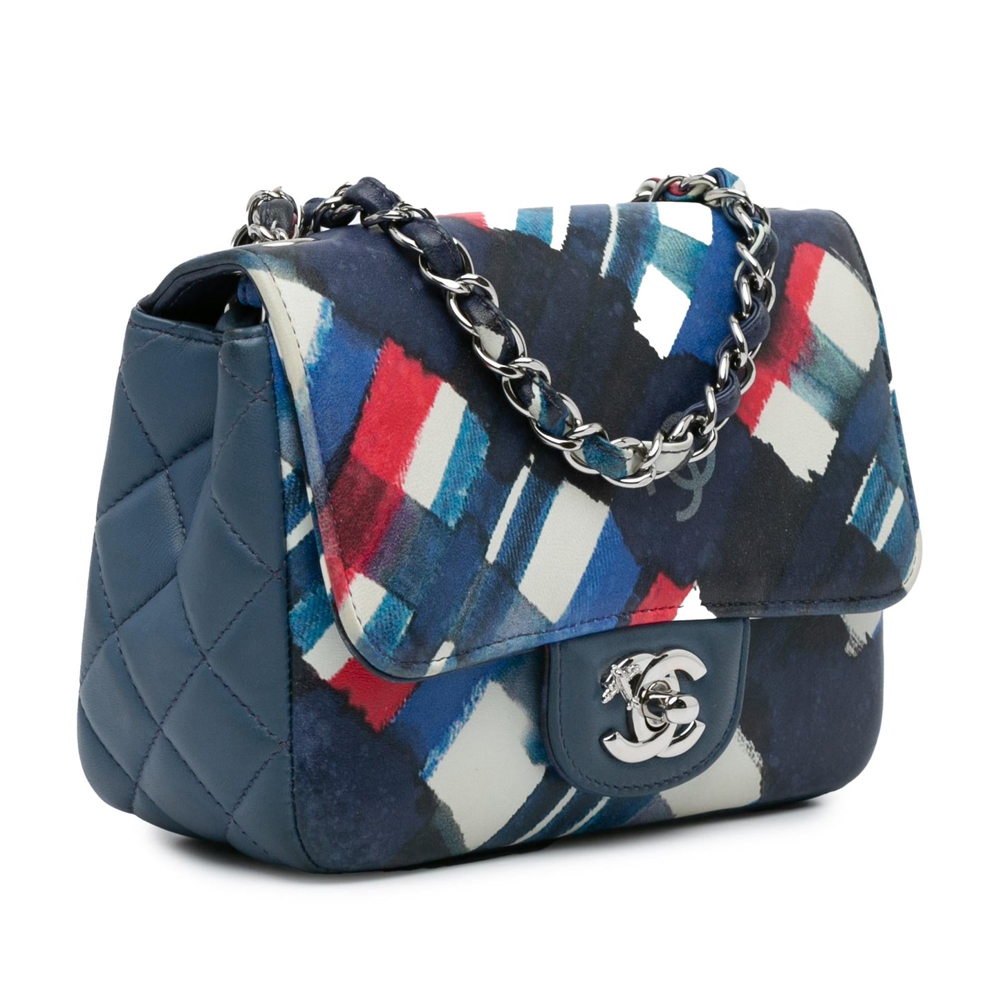 Chanel Mini Square Classic Printed Lambskin Airlines Flap (SHG-jTZMhW) Crossbody