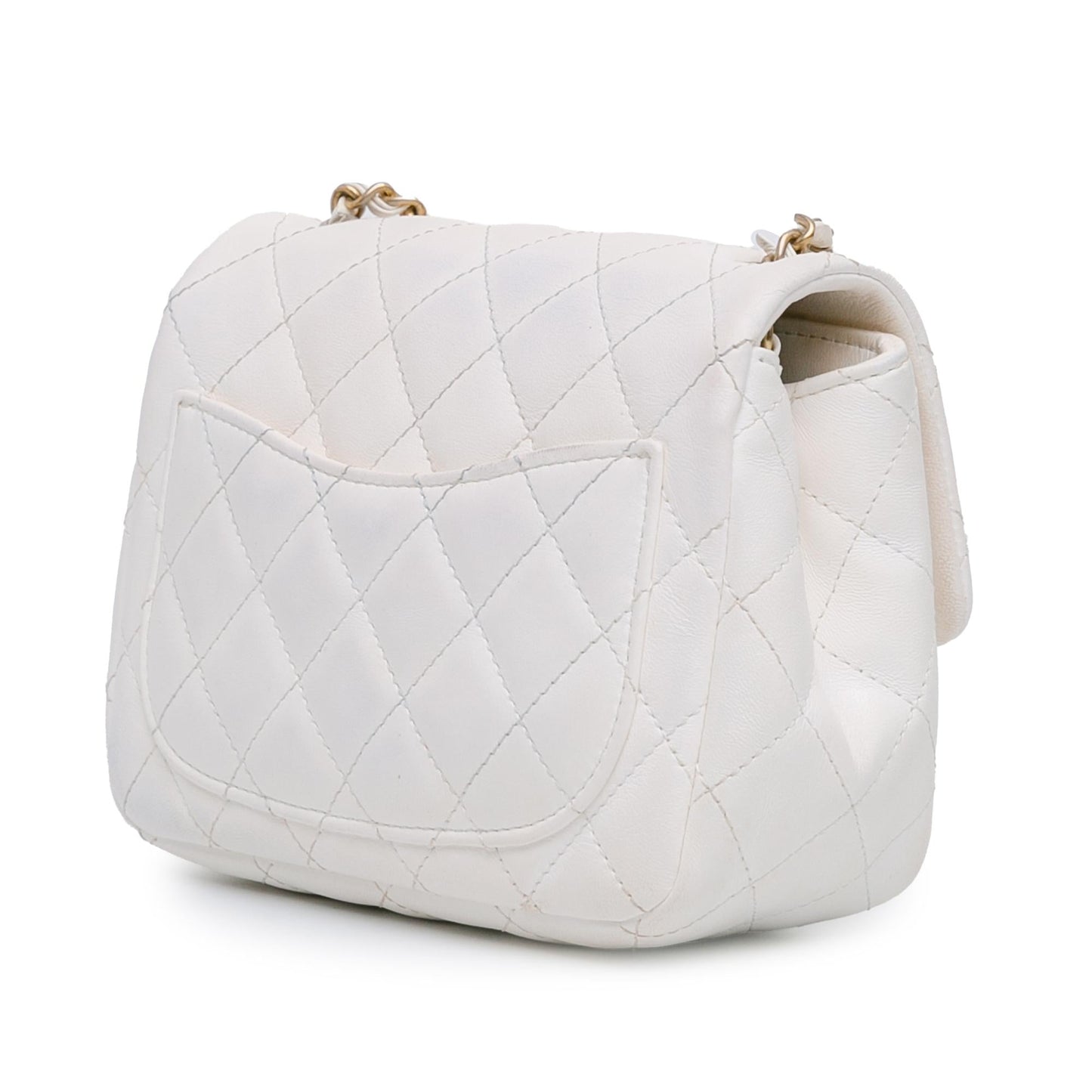 Chanel Mini Square Lambskin Romance Single Flap (SHG-cLMyQW) Crossbody