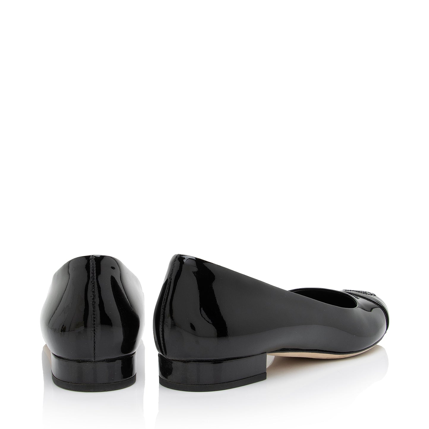 Chanel Patent Calfskin CC Cap Toe Ballet Flats - Size 8.5 / 38.5 (SHF-SGOQ3I) Handbag