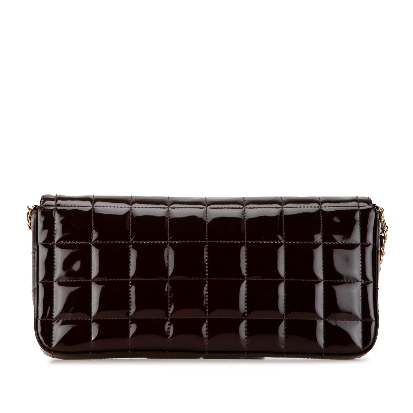 Chanel Patent Choco Bar East West Flap (SHG-0yHZCX) Shoulder Bag