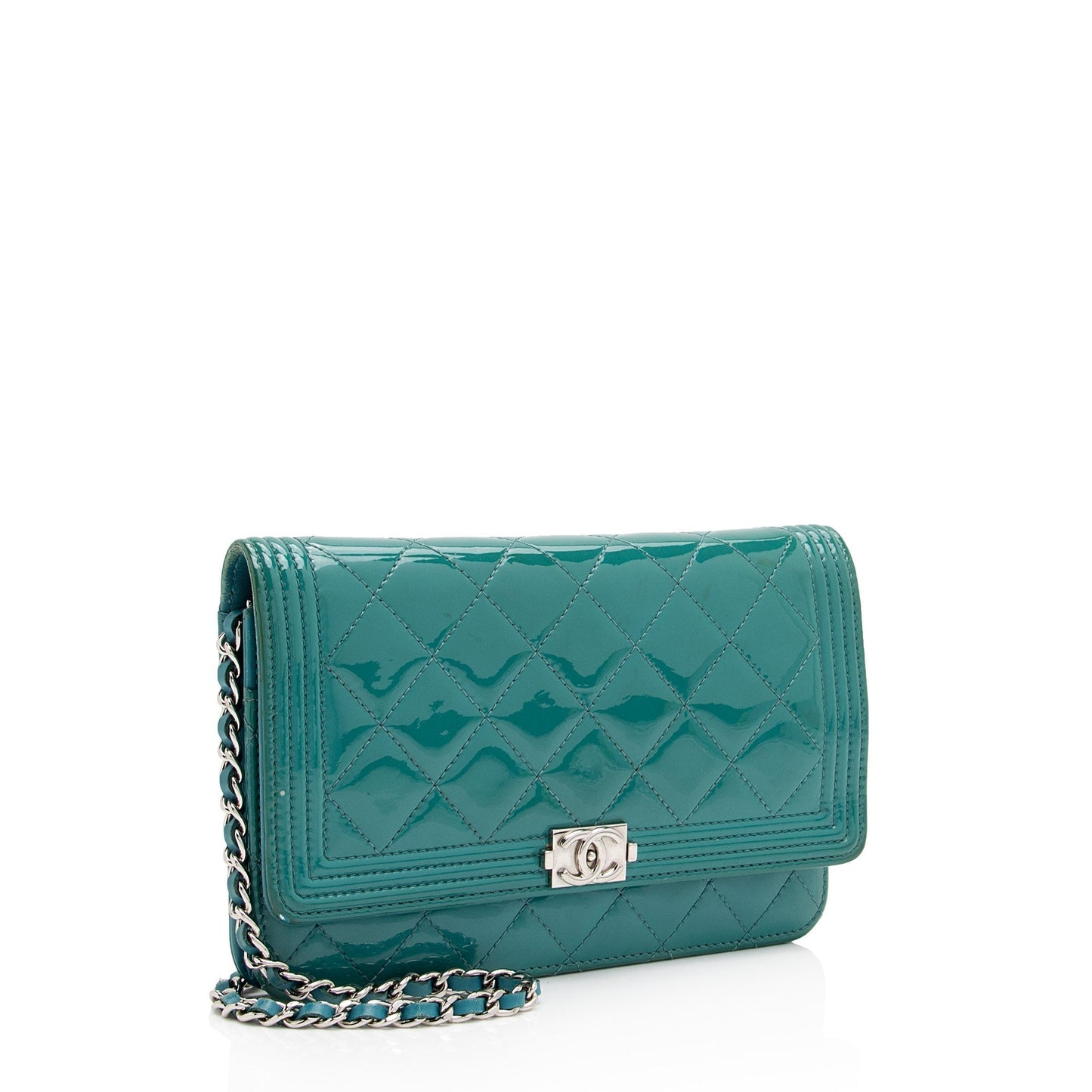 Chanel Patent Leather Boy Wallet on Chain (SHF-ZZnKzy) Tote
