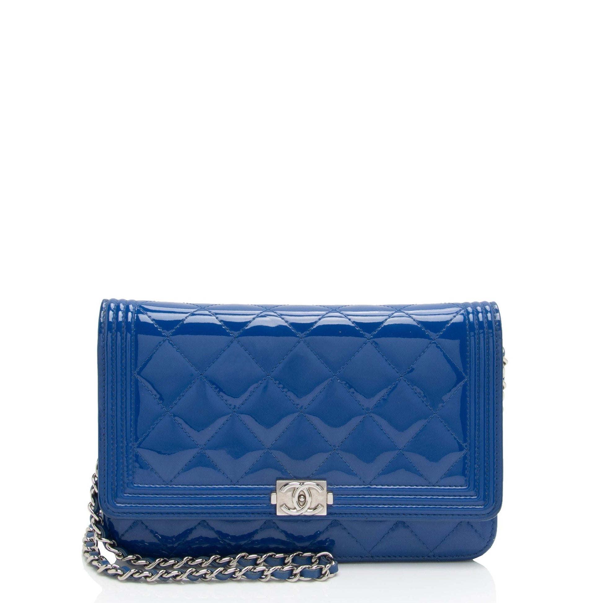 Chanel Patent Leather Boy Wallet on Chain (SHF-sHLroH) Crossbody