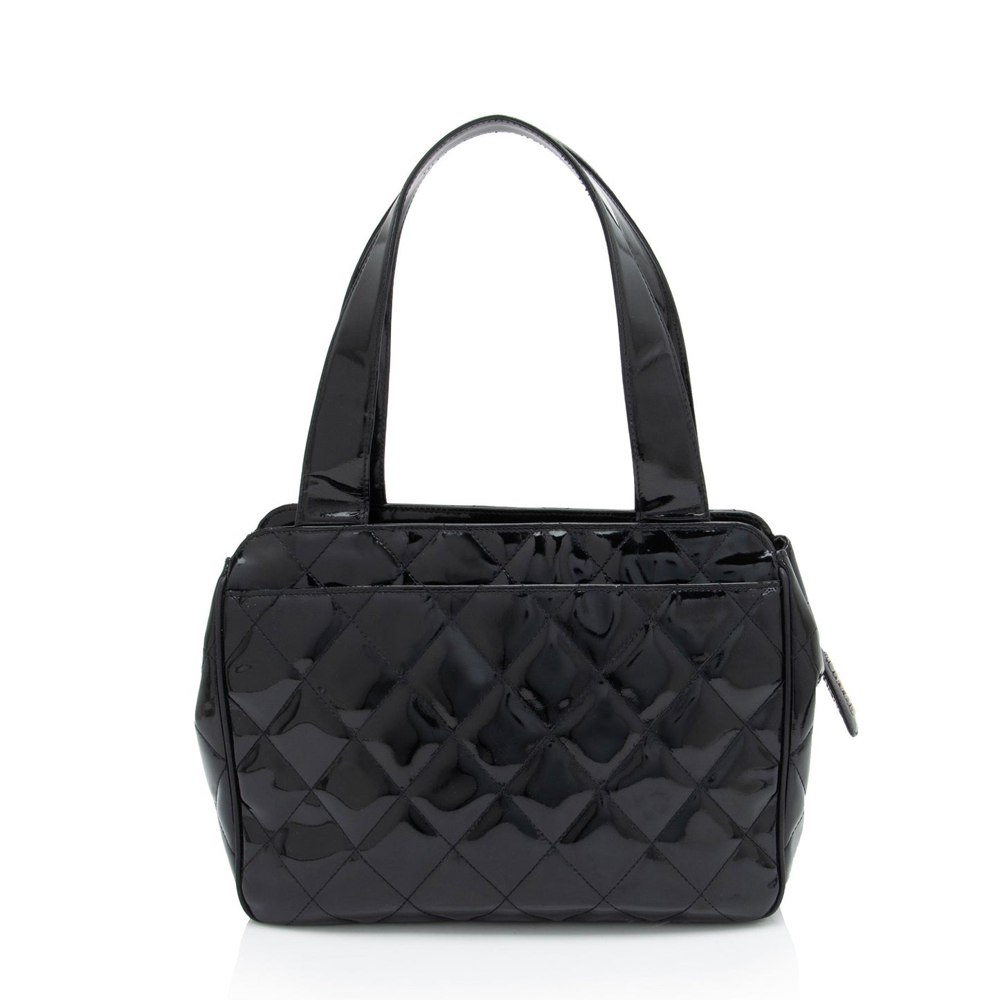 Chanel Patent Leather CC Bowling Bag (SHF-S9yHE9)