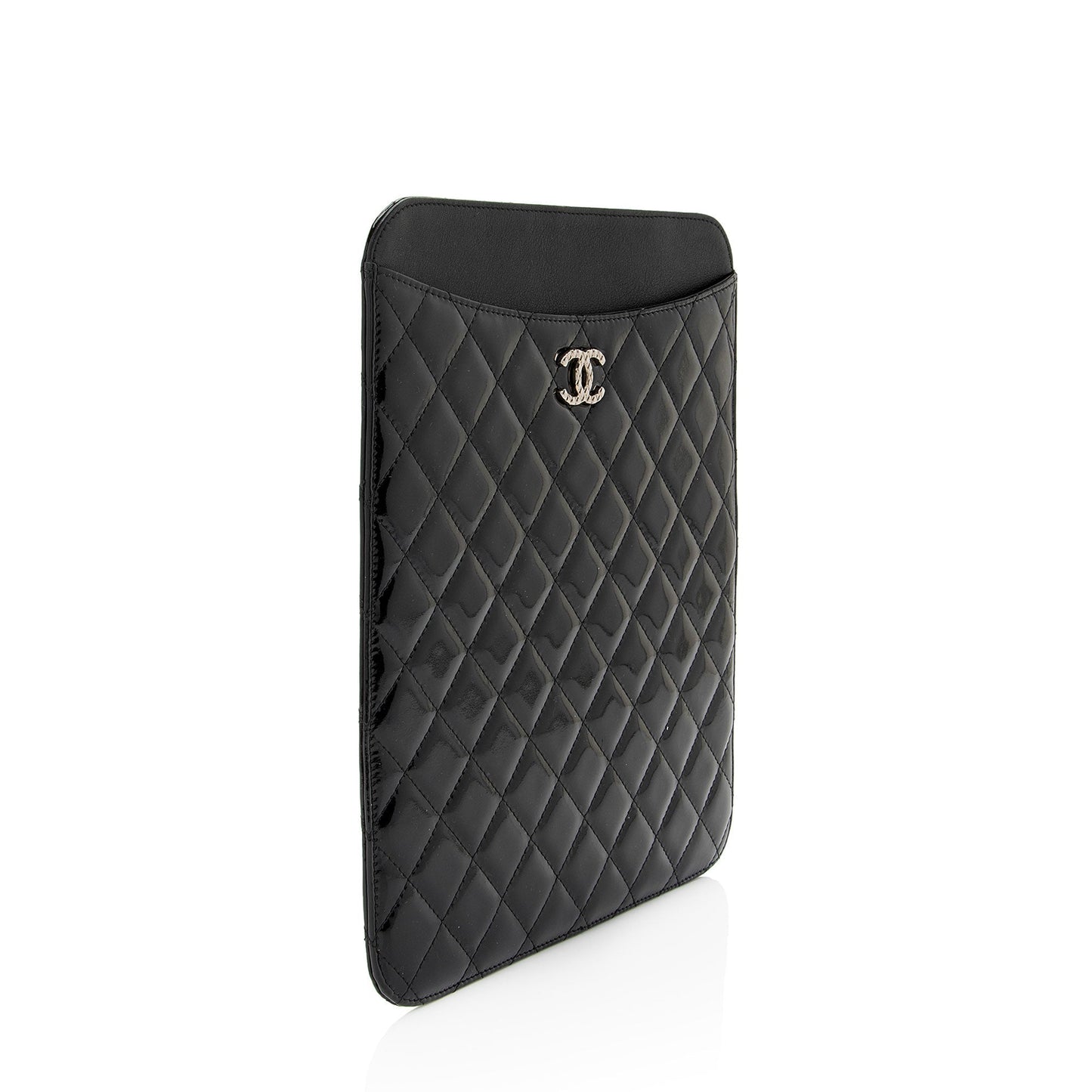 Chanel Patent Leather CC Brilliant iPad Case (SHF-erdd74) Handbag