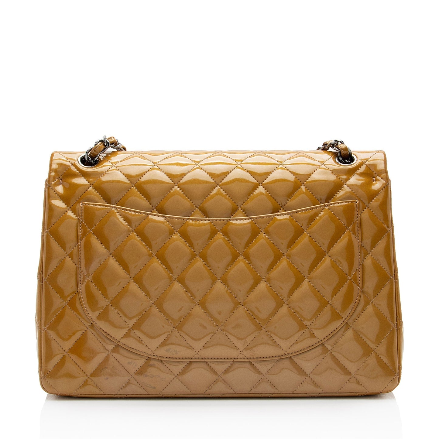 Chanel Patent Leather Classic Maxi Double Flap Bag (SHF-If9V1h)