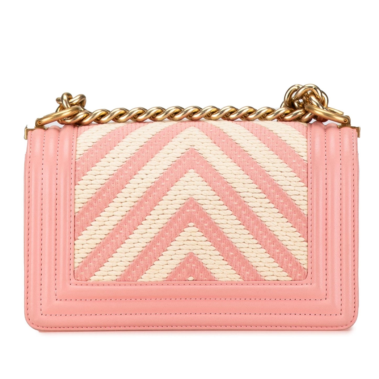 Chanel Small Braided Chevron Boy Flap (SHG-C7kagE) Crossbody