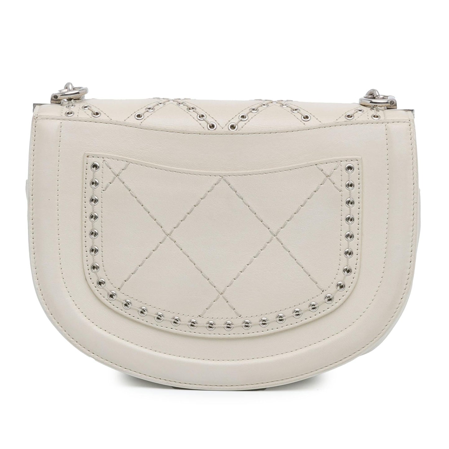Chanel Small Calfskin Coco Eyelets Round Flap (SHG-J36UdW) Crossbody