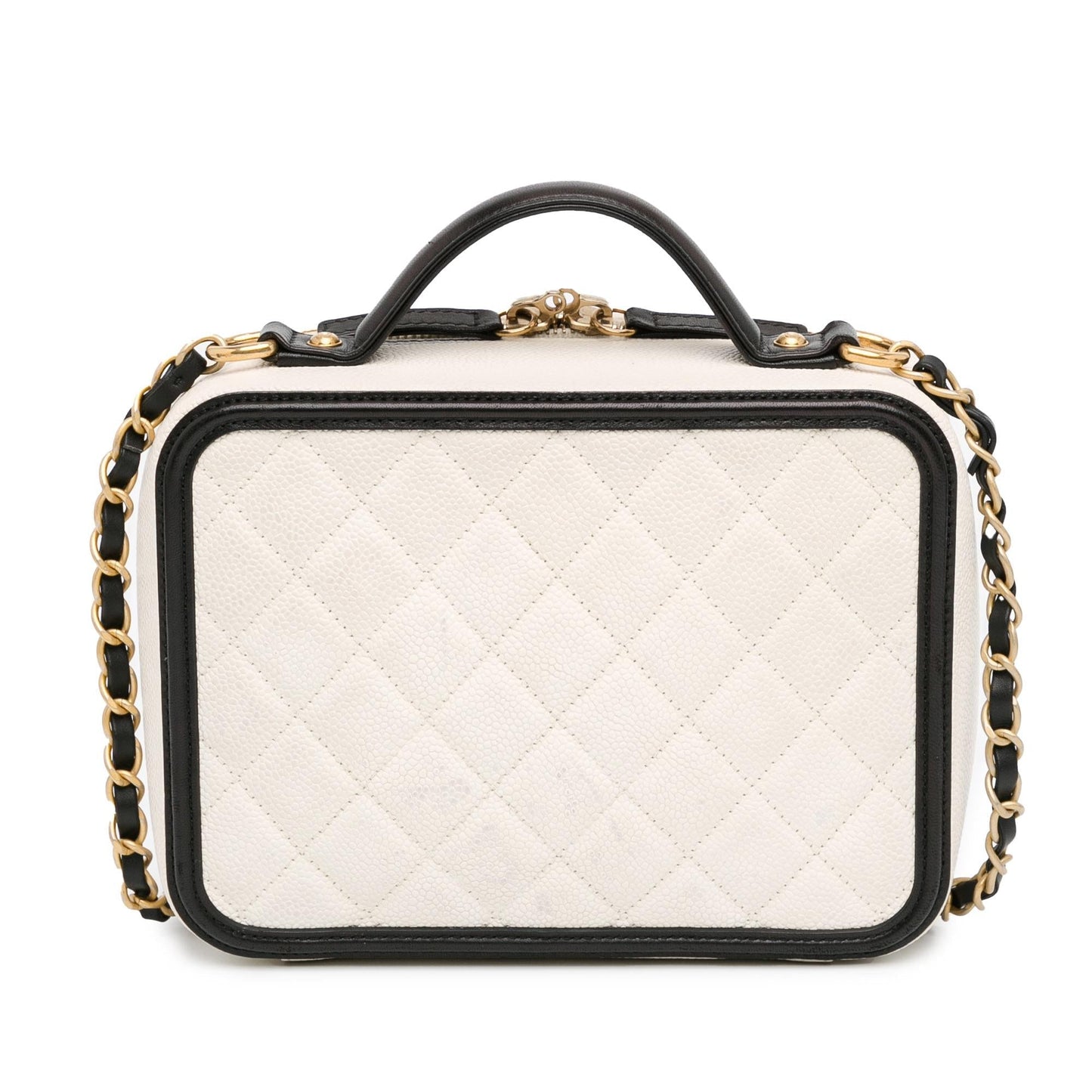Chanel Small Caviar CC Filigree Vanity Case (SHG-fHirT4) Handbag
