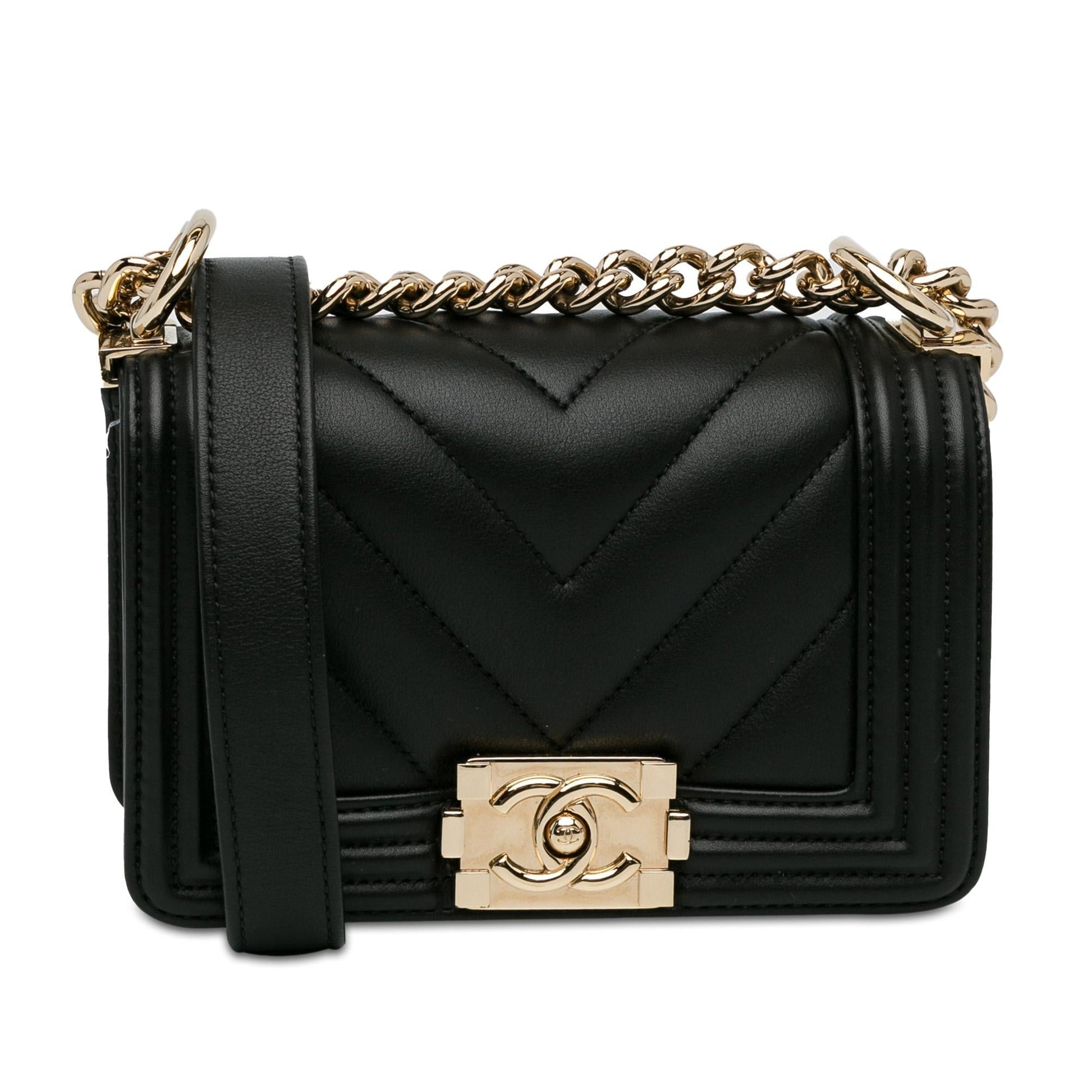 Chanel Small Chevron Boy Flap (SHG-PGXrMi) Crossbody