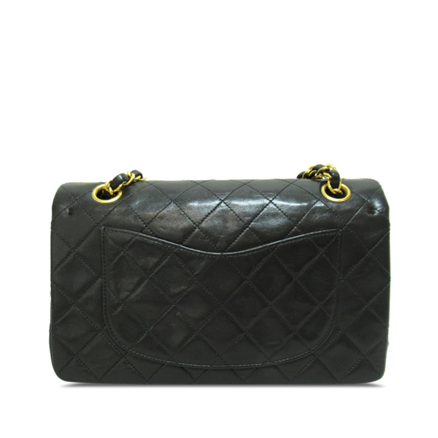 Chanel Small Classic Lambskin Double Flap (SHG-mjPAeK) Shoulder Bag