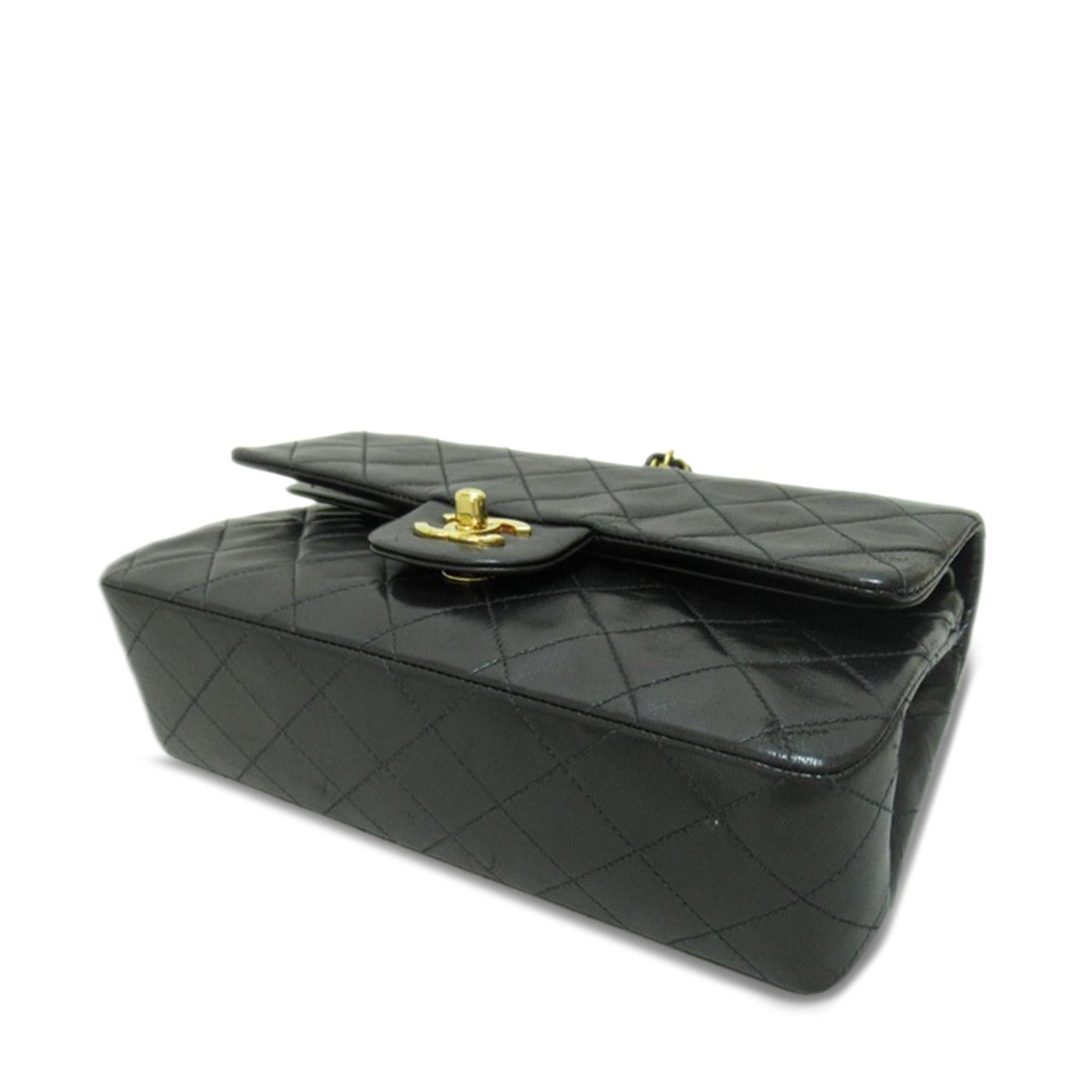 Chanel Small Classic Lambskin Double Flap (SHG-mjPAeK) Shoulder Bag