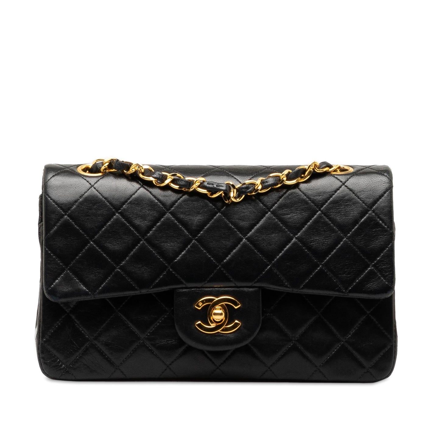 Chanel Small Classic Lambskin Double Flap (SHG-11wp3X) Shoulder Bag