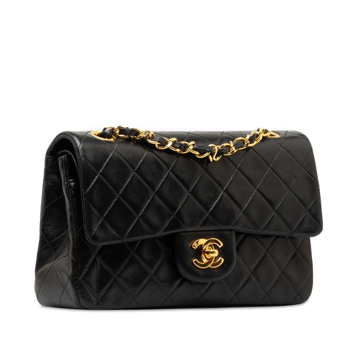 Chanel Small Classic Lambskin Double Flap (SHG-11wp3X) Shoulder Bag