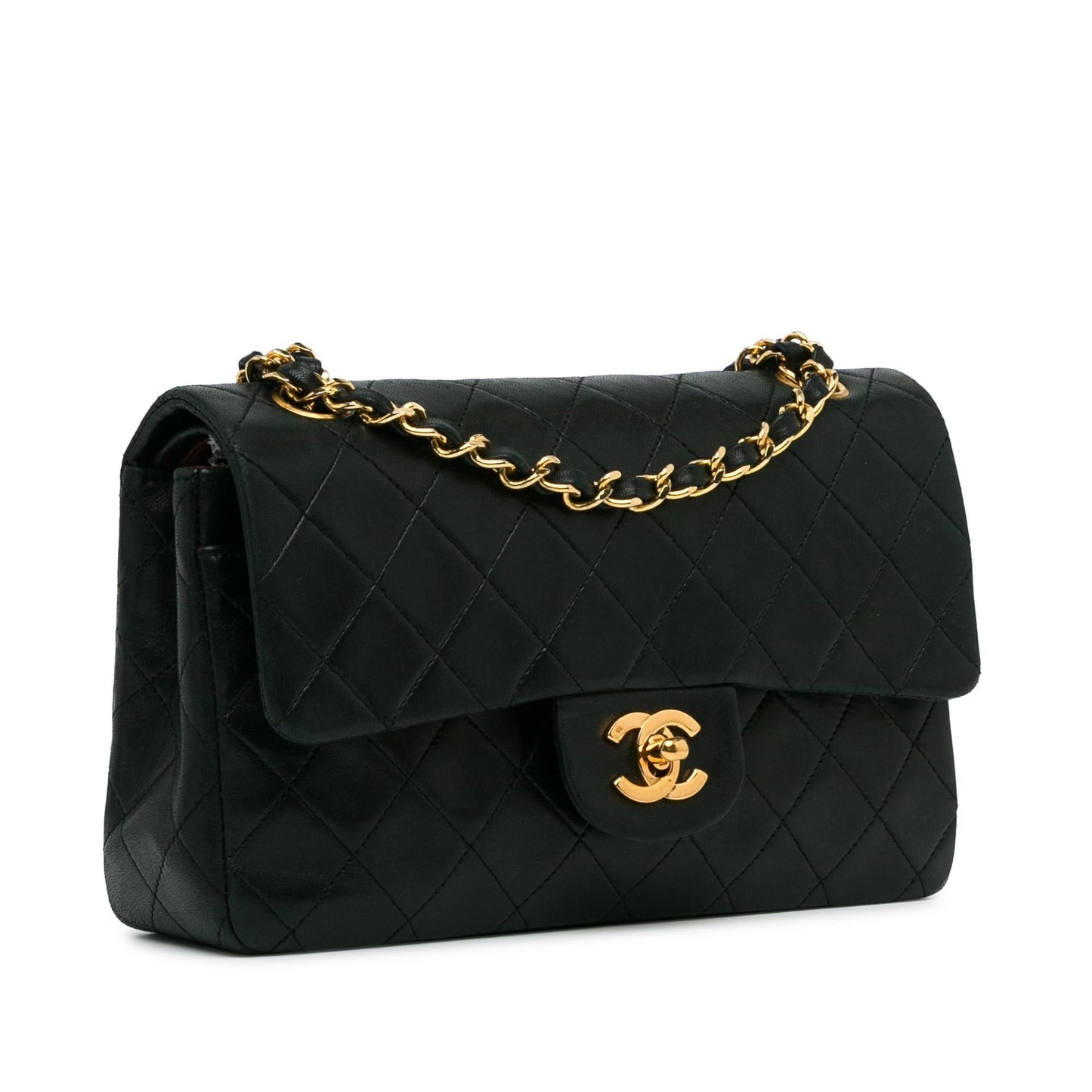 Chanel Small Classic Lambskin Double Flap (SHG-e2qOYF) Shoulder Bag