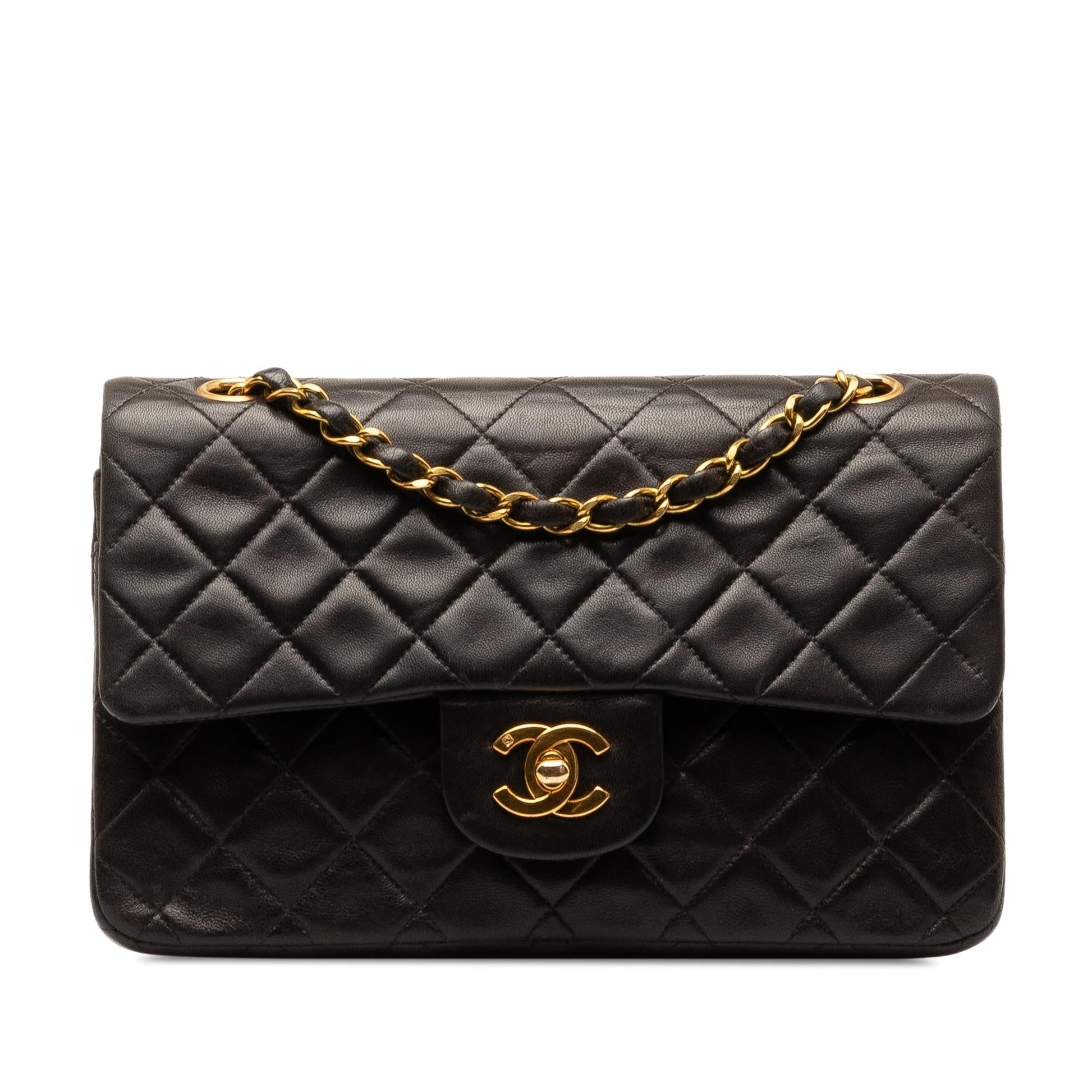 Chanel Small Classic Lambskin Double Flap (SHG-XcXBzG) Shoulder Bag