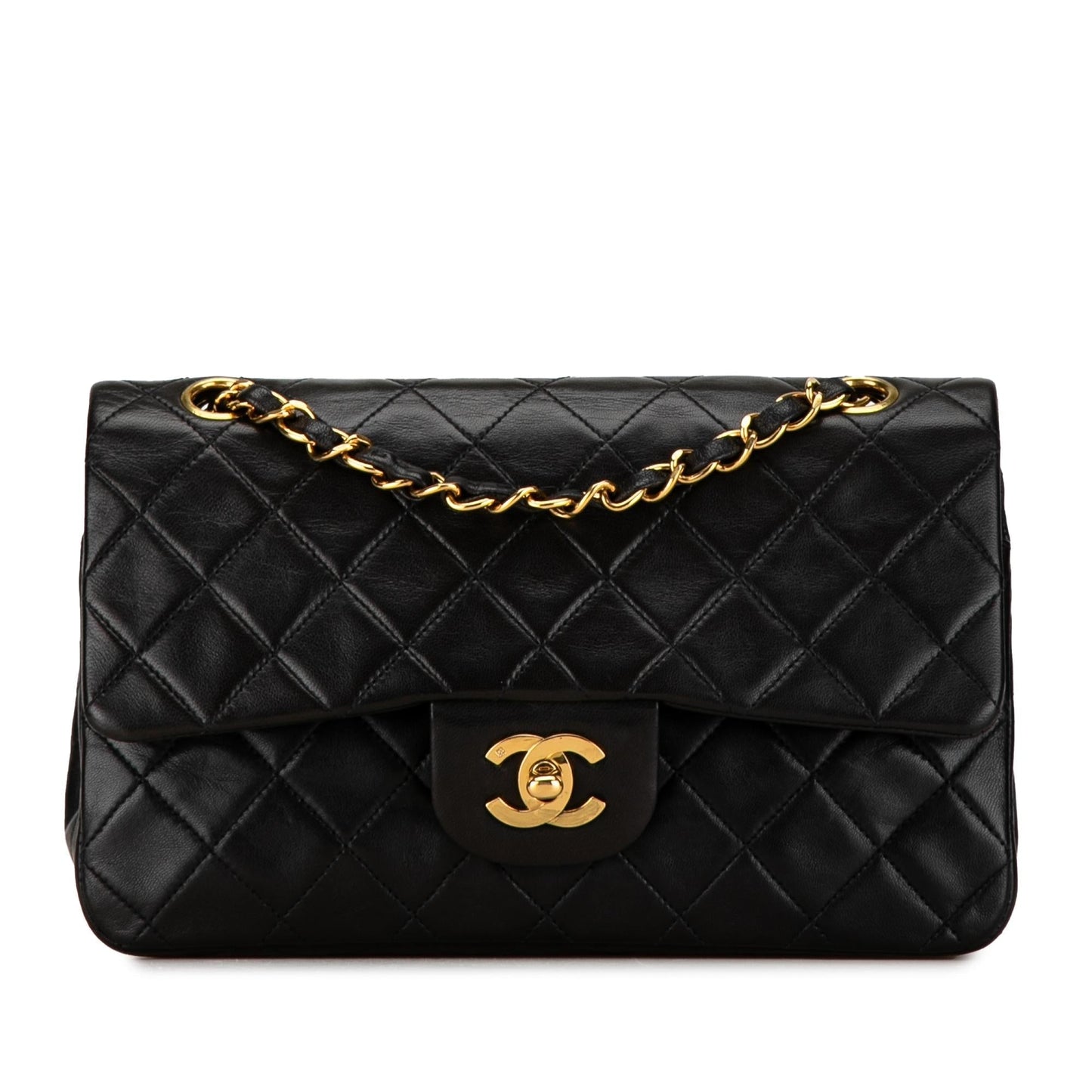 Chanel Small Classic Lambskin Double Flap (SHG-FgW8Qu) Shoulder Bag
