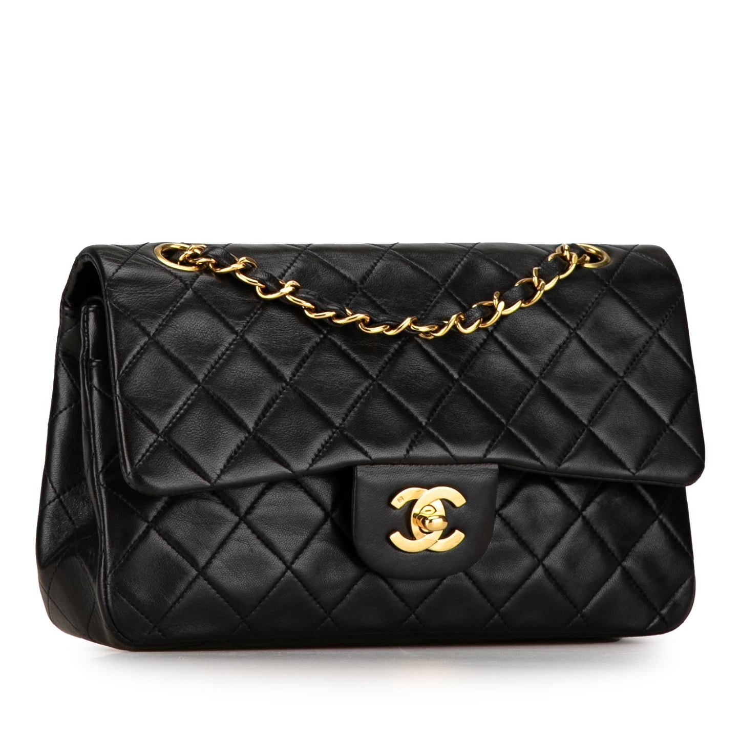 Chanel Small Classic Lambskin Double Flap (SHG-FgW8Qu) Shoulder Bag