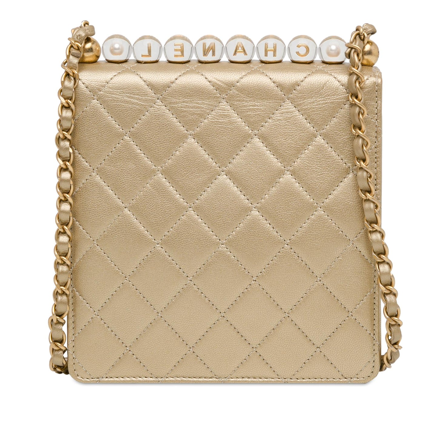 Chanel Small Lambskin Chic Pearls Flap (SHG-AarASt) Crossbody