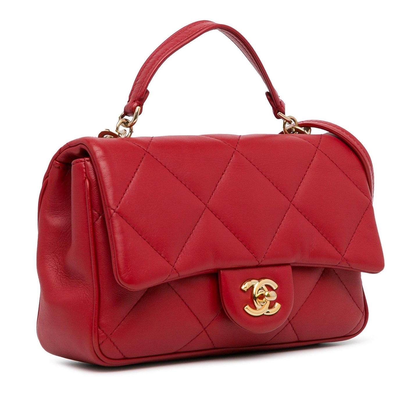 Chanel Small Lambskin Easy Carry Flap (SHG-Rzf8ss) Shoulder Bag