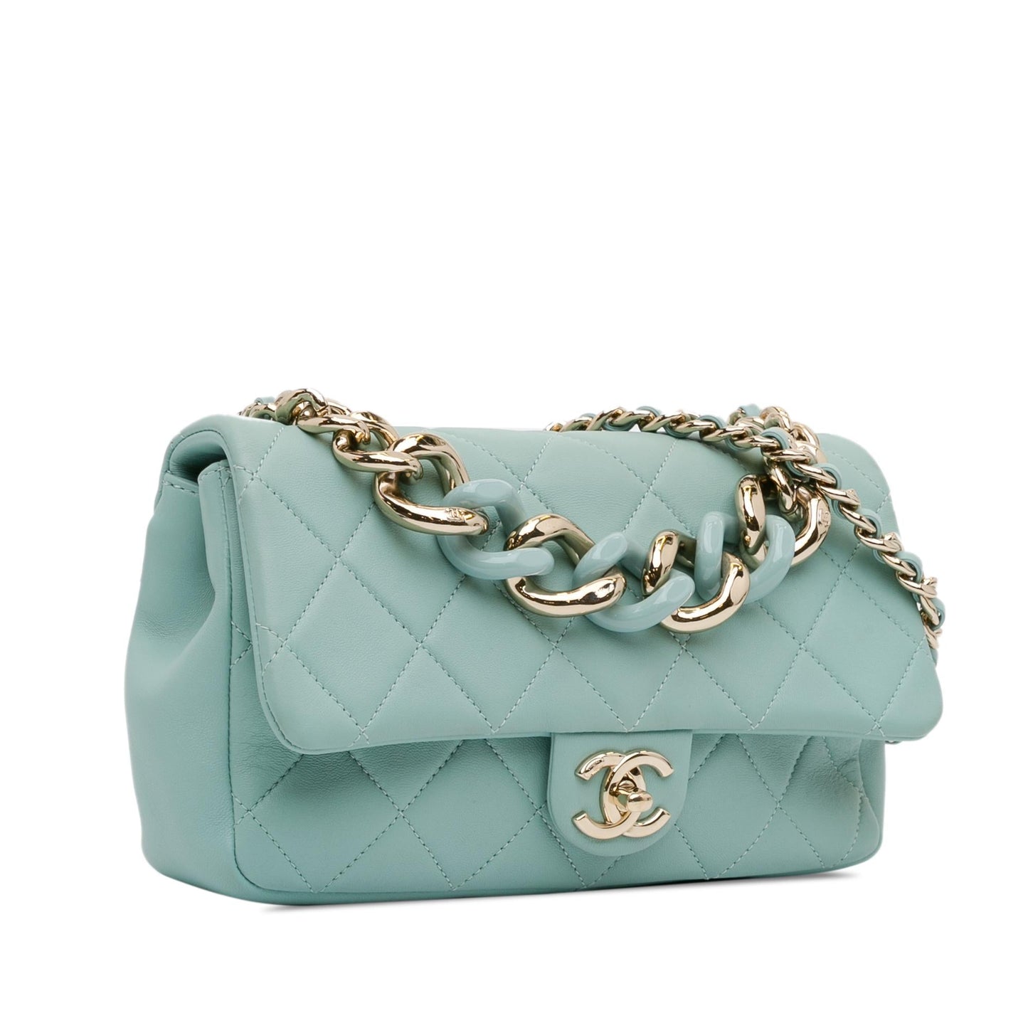 Chanel Small Lambskin Elegant Chain Single Flap (SHG-pDax0T) Shoulder Bag