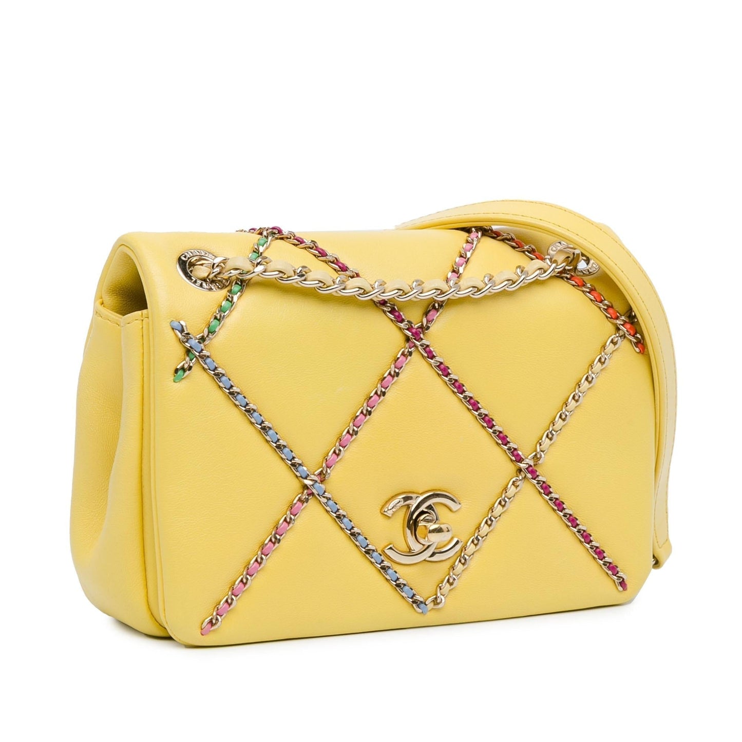 Chanel Small Lambskin Entwined Chain Flap (SHG-17rKtH) Shoulder Bag