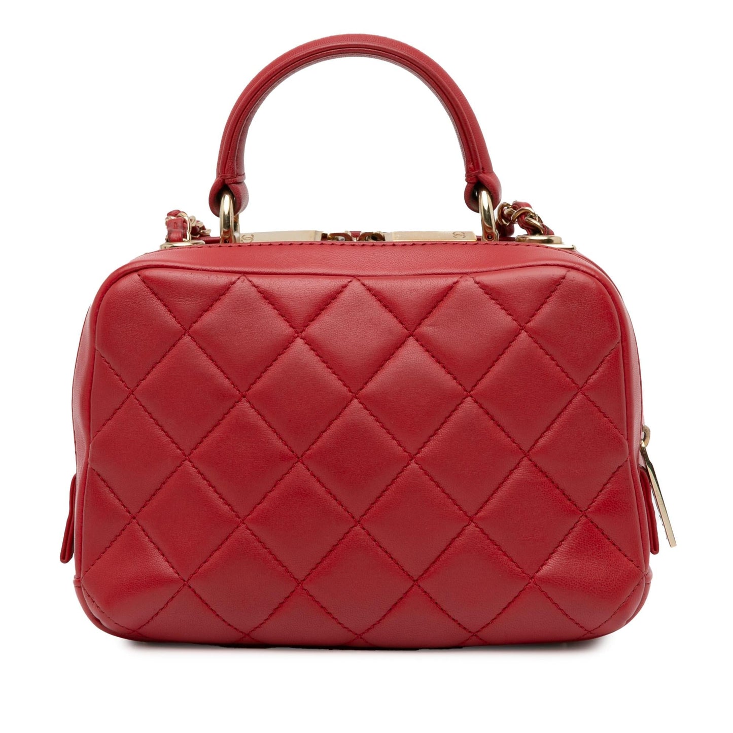 Chanel Small Lambskin Trendy CC Bowling (SHG-lOYrMx) Handbag