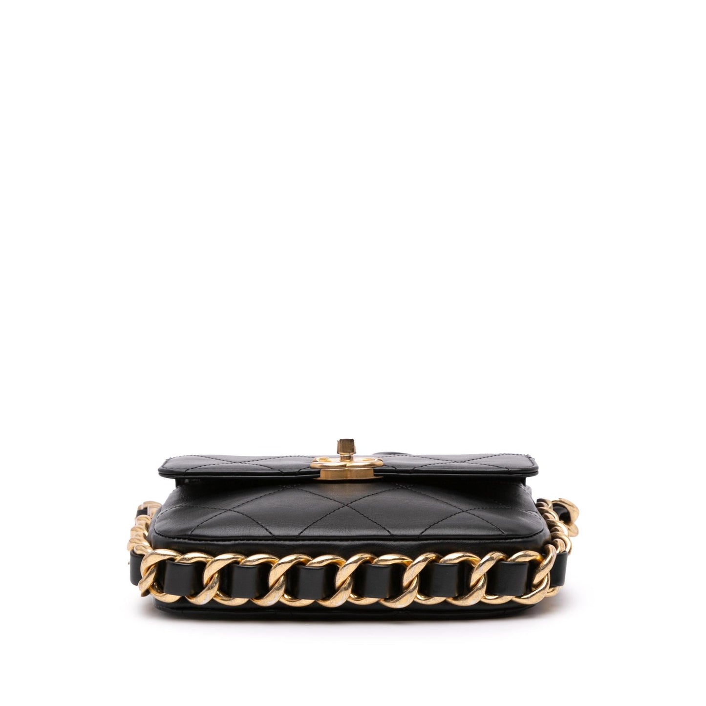 Chanel Small Quilted Calfskin Framing Chain Flap (SHG-KEPT2j) Crossbody