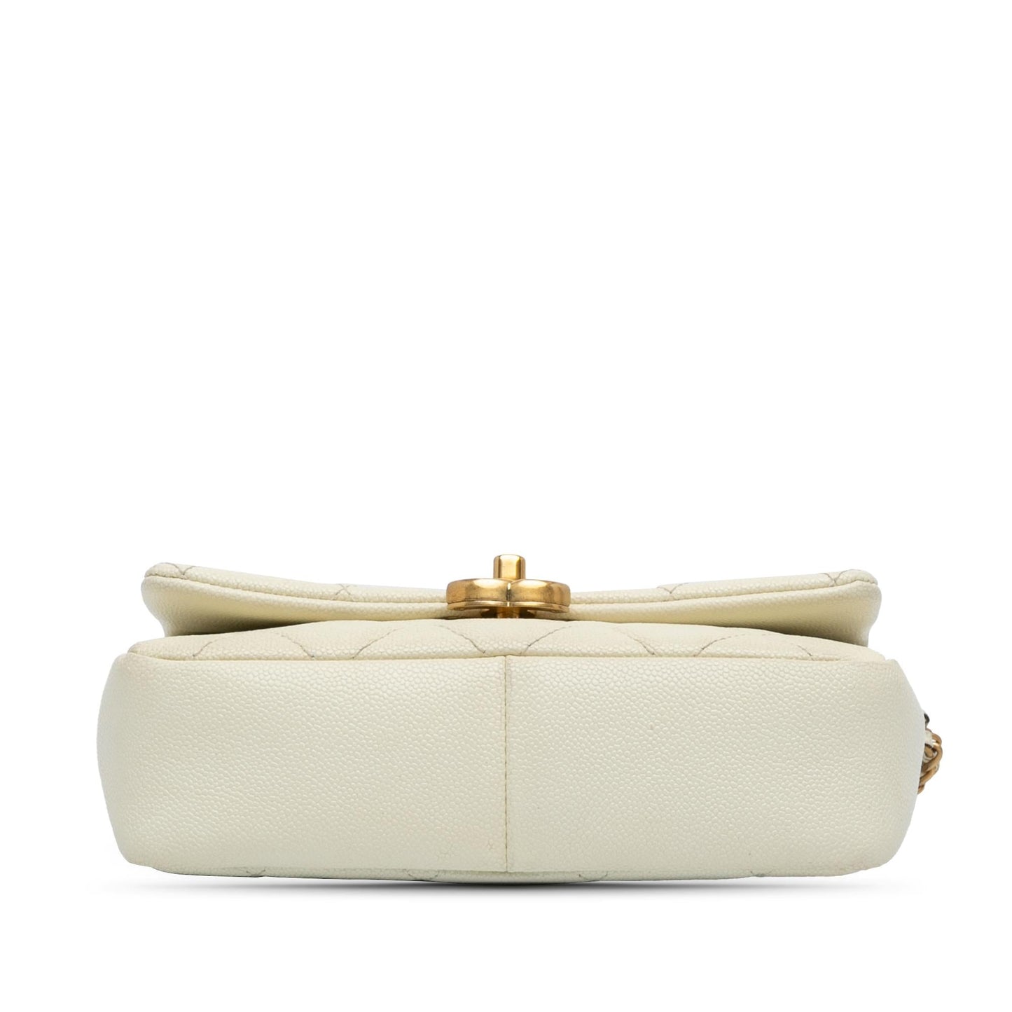 Chanel Small Quilted Caviar Chain Melody Flap Crossbody
