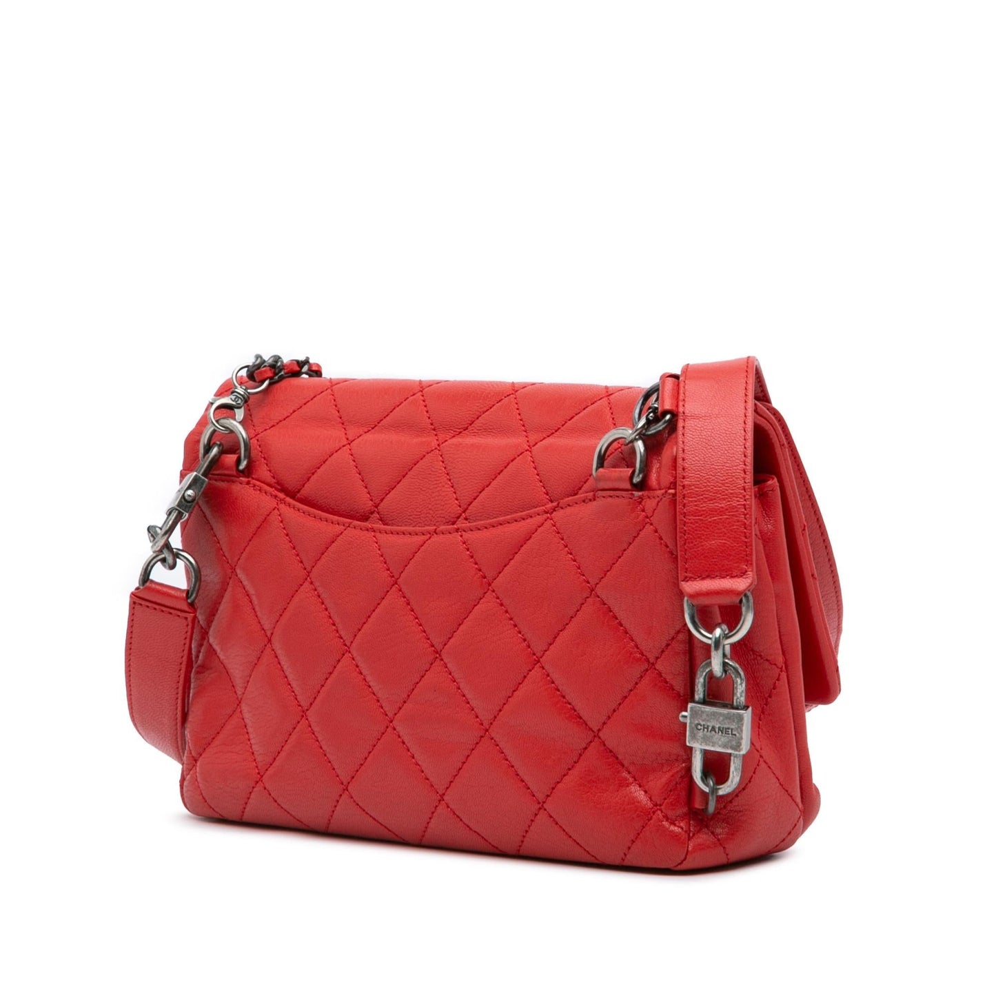 Chanel Small Quilted Goatskin Double Carry Waist Chain Flap Shoulder Bag