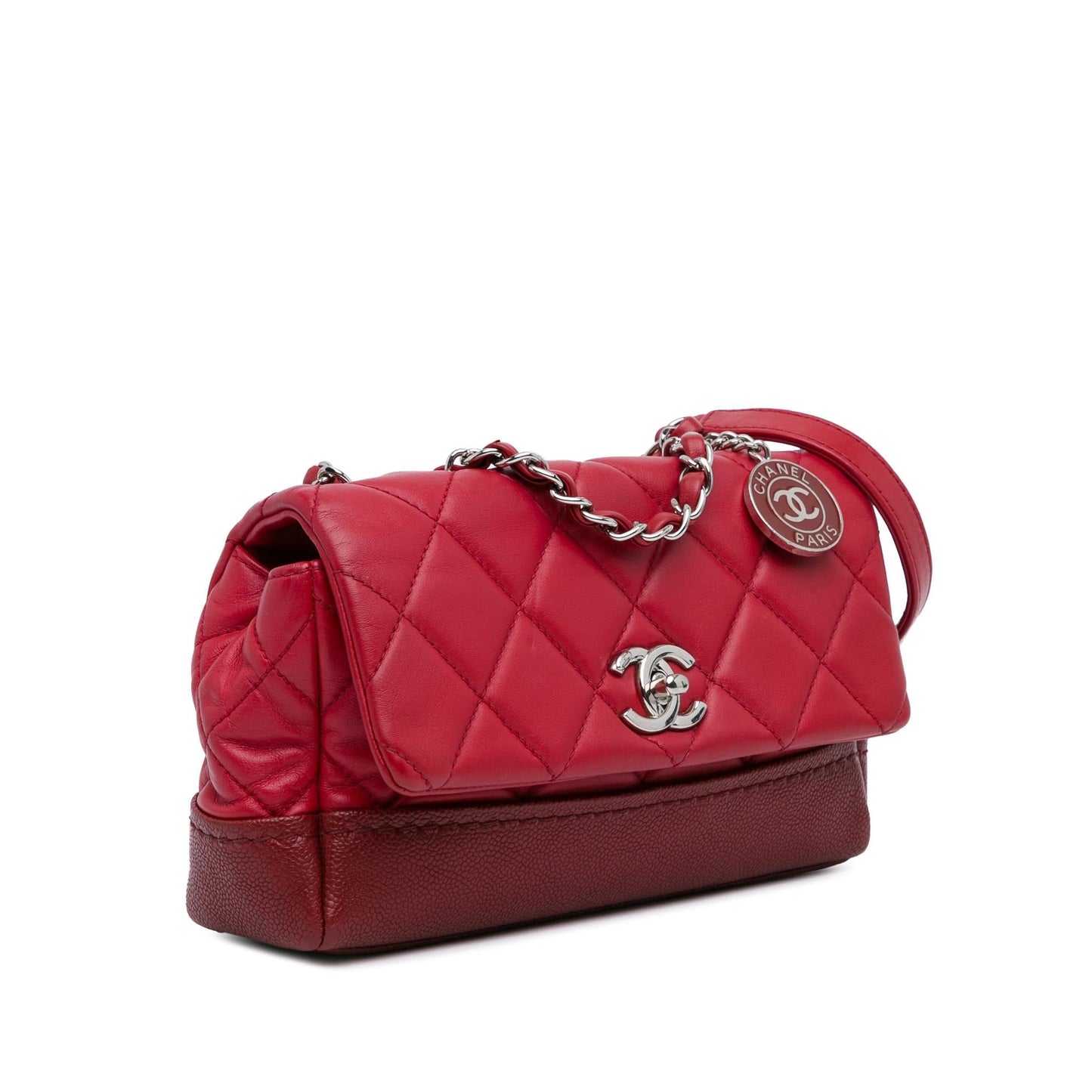 Chanel Small Quilted Lambskin and Caviar Bi Coco Flap (SHG-Vfboid) Crossbody