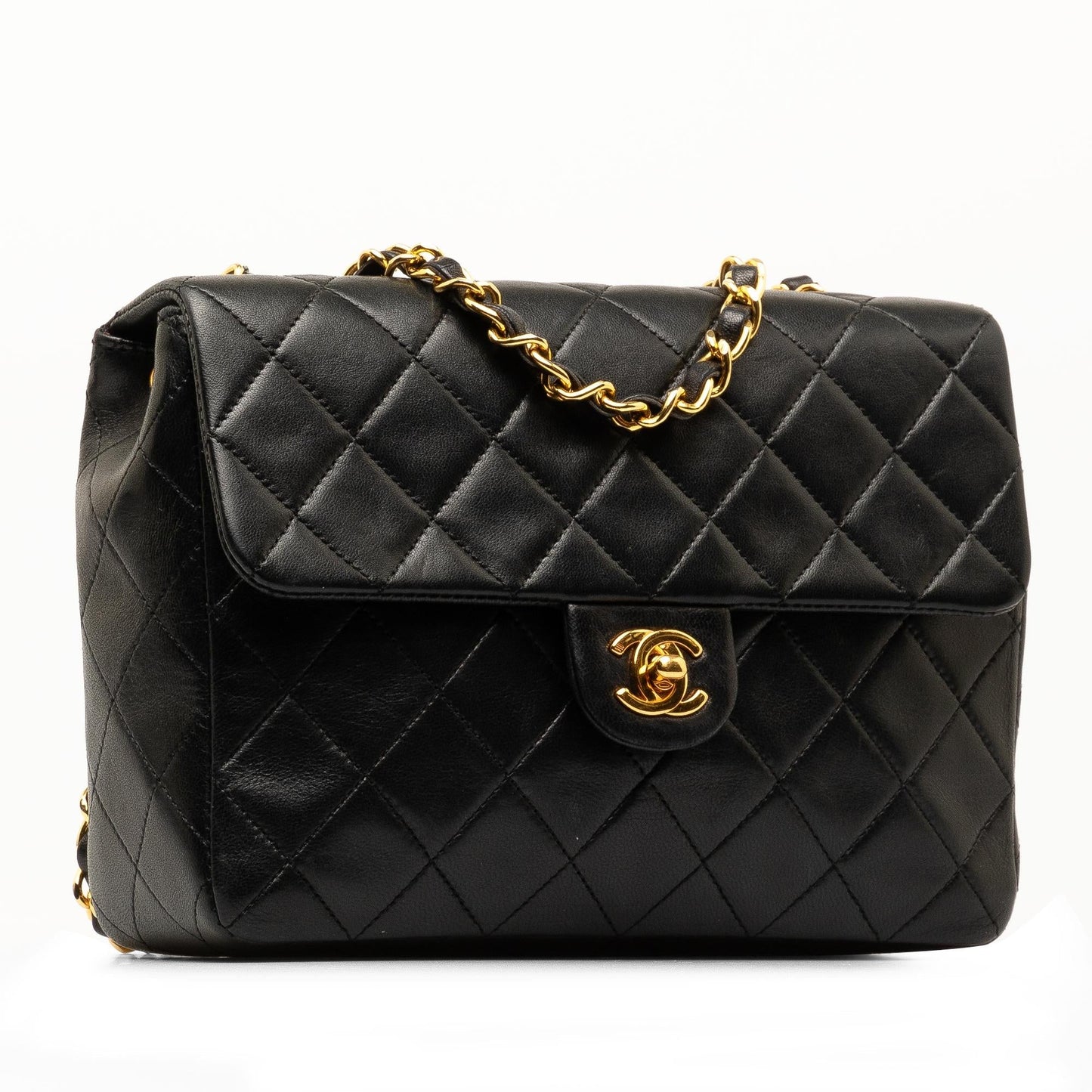 Chanel Square Classic Quilted Lambskin Flap (SHG-UItkKW) Crossbody